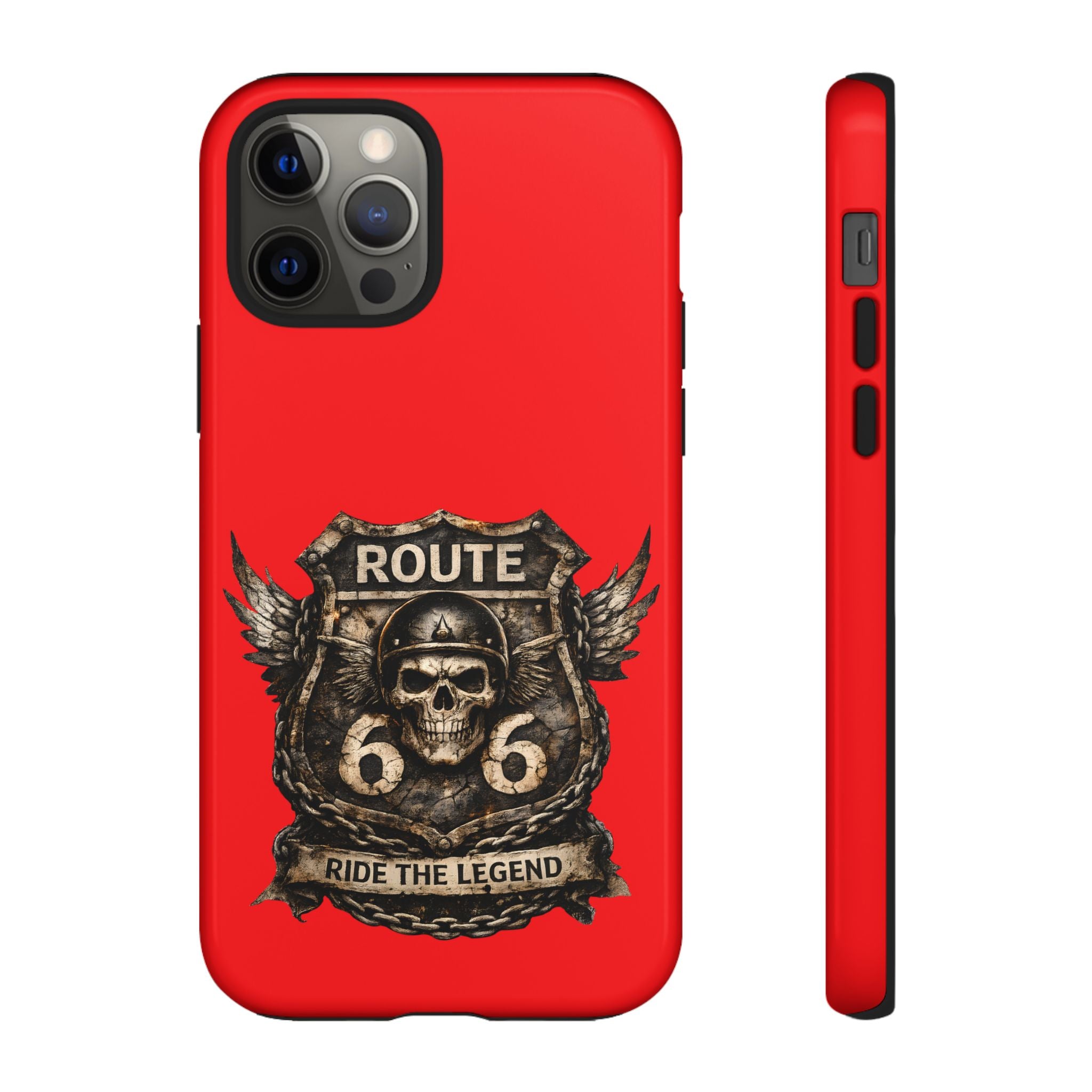 Route 66 Skull Helmet phone case | Motorcycle emblem, Ride the Legend