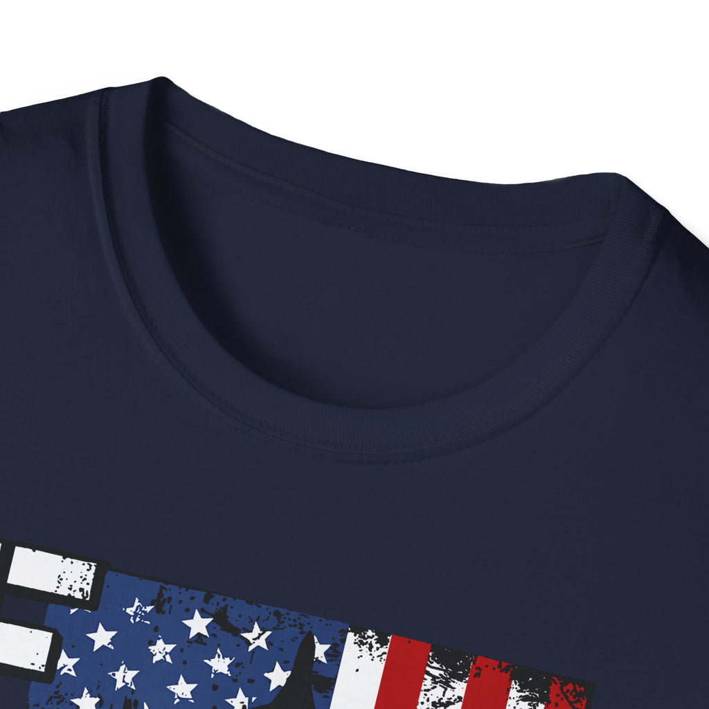 FAFO Patriotic Political Portrait T-Shirt | Flag Background, Bold Lettering
