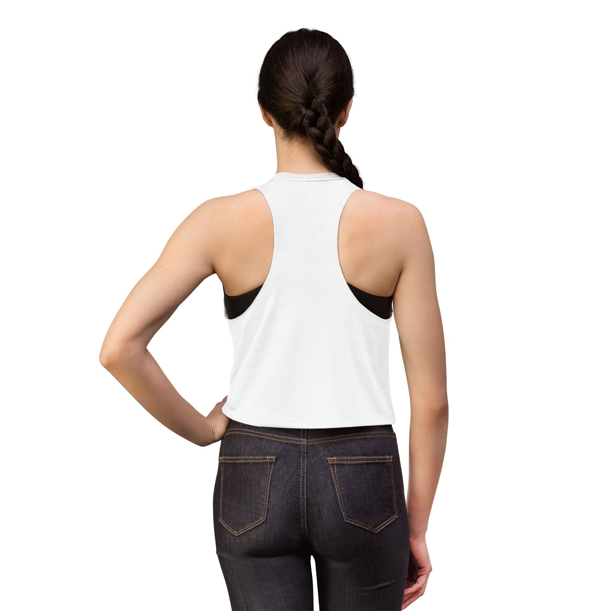River Life Graphic Women's Crop Top | Kayak Paddle River Scene