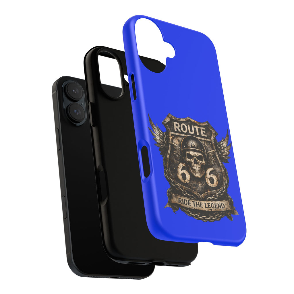 Route 66 Skull Helmet phone case | Motorcycle emblem, Ride the Legend