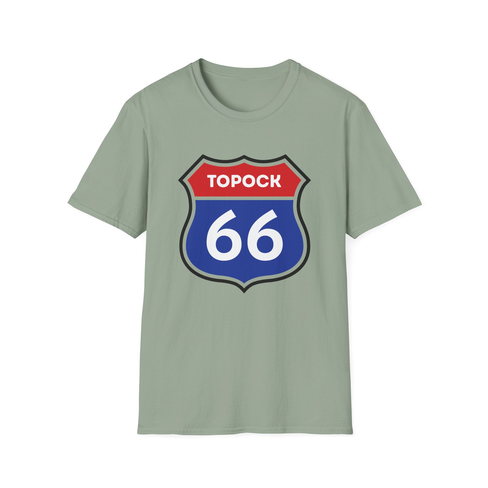 Topock 66 Shield Road Sign T-Shirt | Route 66 Arizona Travel Tee