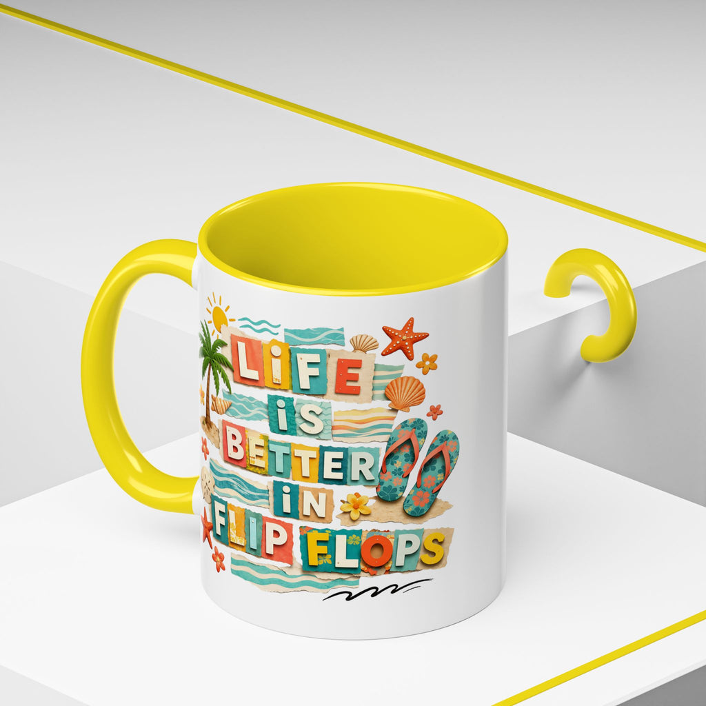 Life Is Better in Flip Flops Mug | Beach Summer Coffee Cup