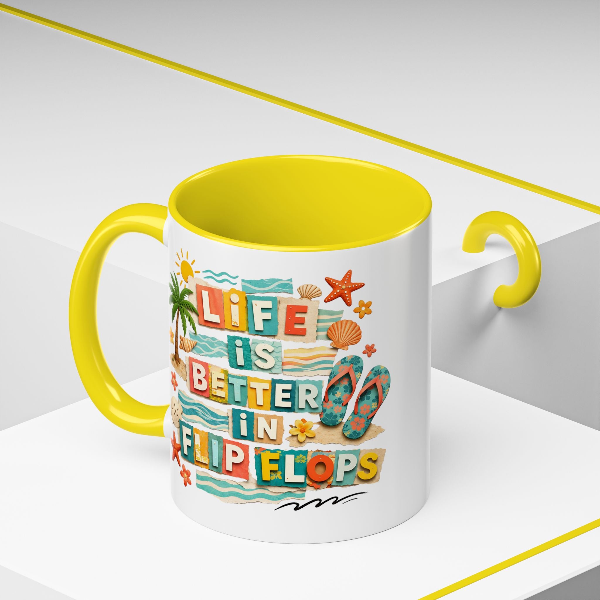 Life Is Better in Flip Flops Mug | Beach Summer Coffee Cup