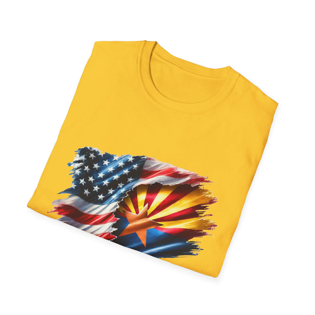 Arizona Flag with American Flag T-Shirt | Patriotic State Pride Tee
