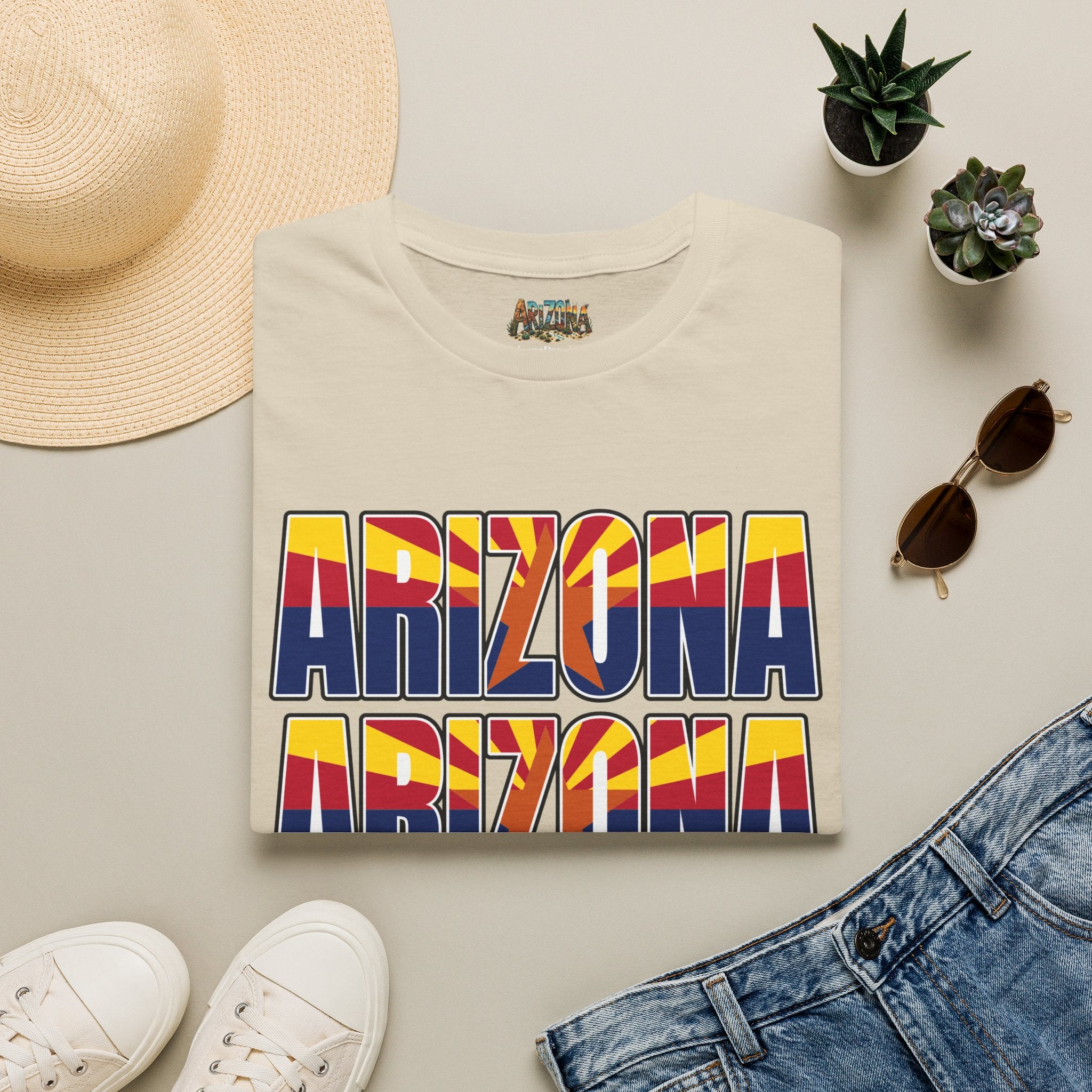 Arizona Retro Logo T‑Shirt — Vintage Sunset State Pride Tee