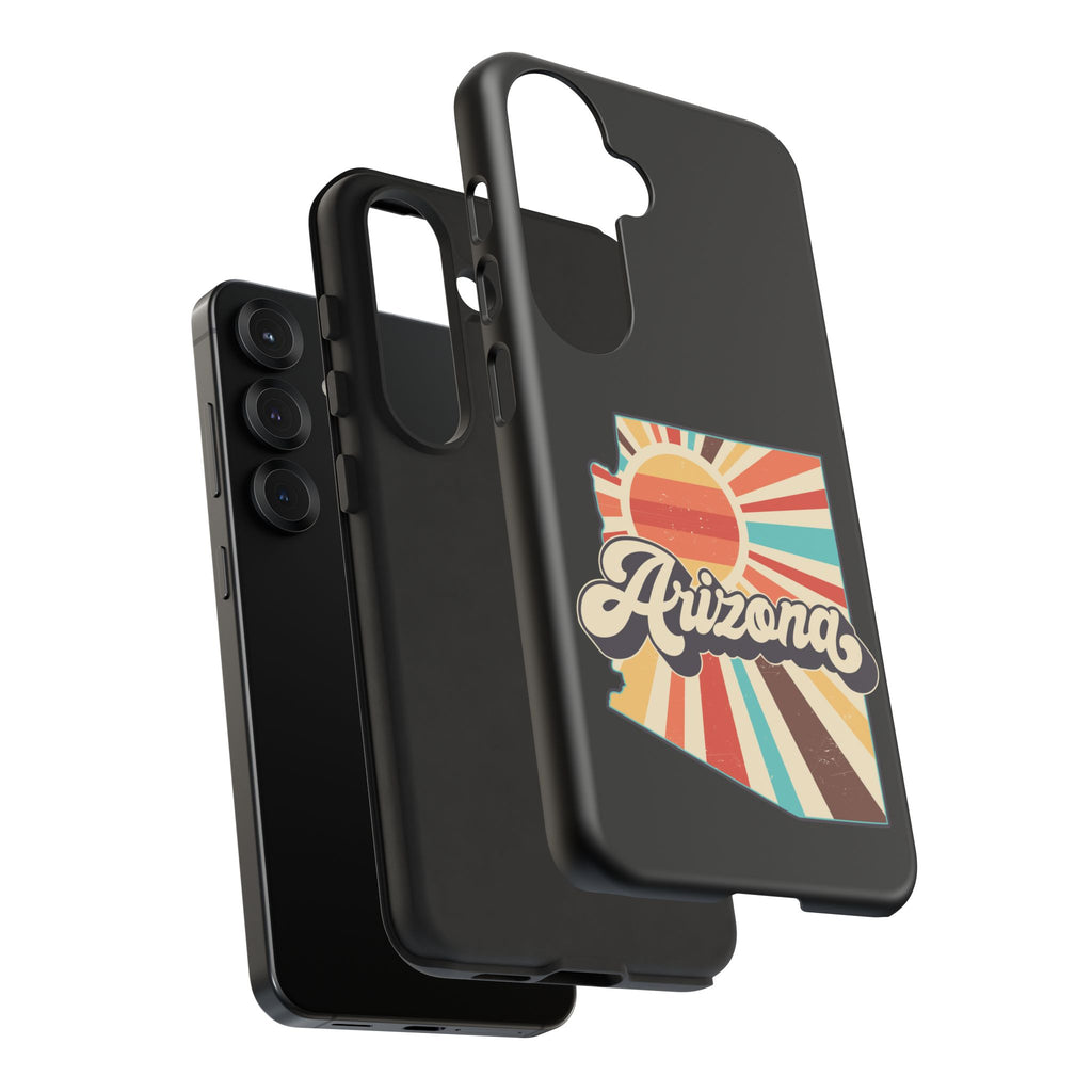 Arizona State Outline Retro Sunset Phone Case | AZ Tough Case