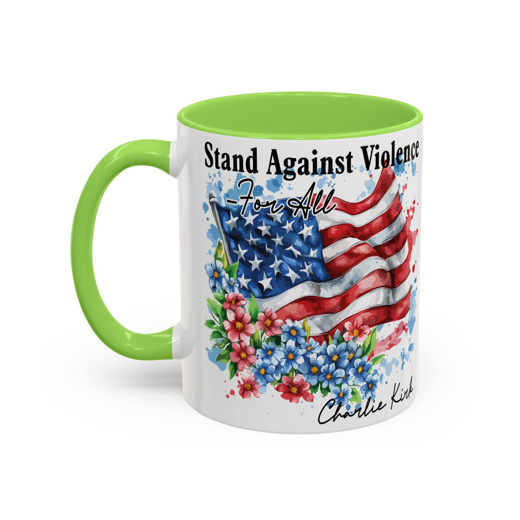 Charlie Kirk Patriotic Coffee Mugs for Inspiration, Stand Against Violence, Colorful Mugs, Gift for Activists, Tea Lovers, 4th of July