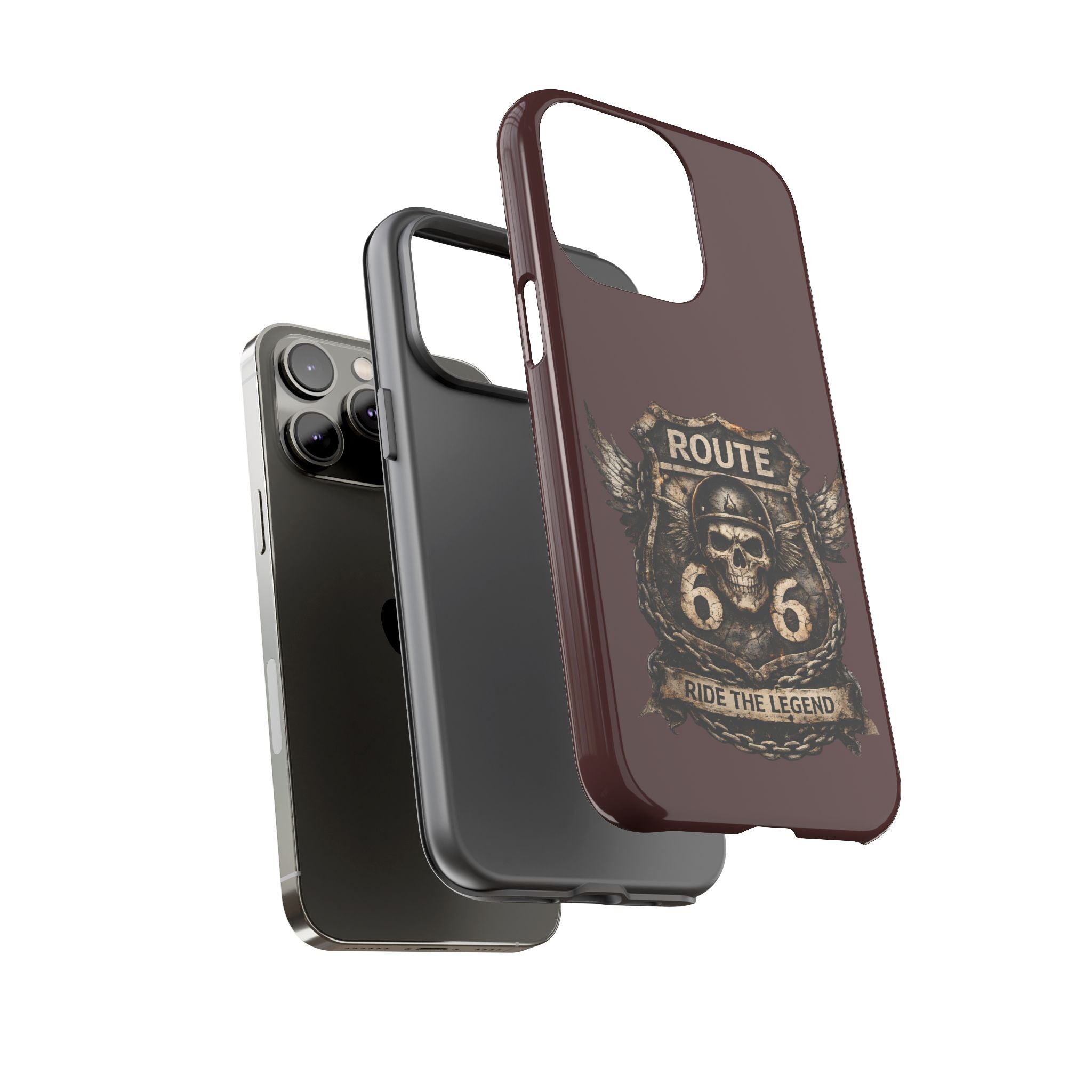Route 66 Skull Helmet phone case | Motorcycle emblem, Ride the Legend