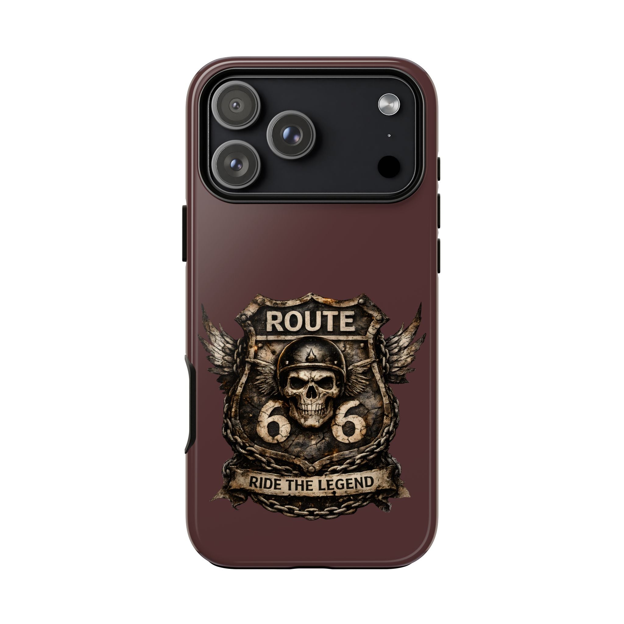 Route 66 Skull Helmet phone case | Motorcycle emblem, Ride the Legend