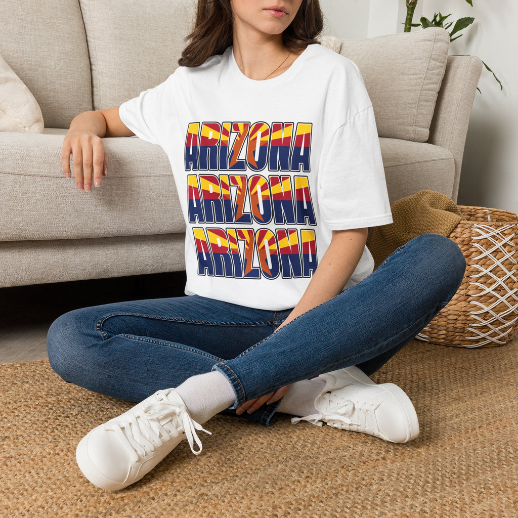 Arizona Retro Logo T‑Shirt — Vintage Sunset State Pride Tee