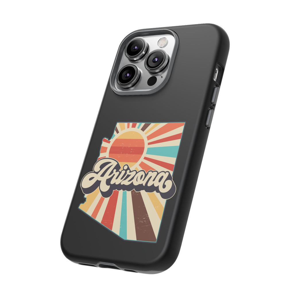 Arizona State Outline Retro Sunset Phone Case | AZ Tough Case