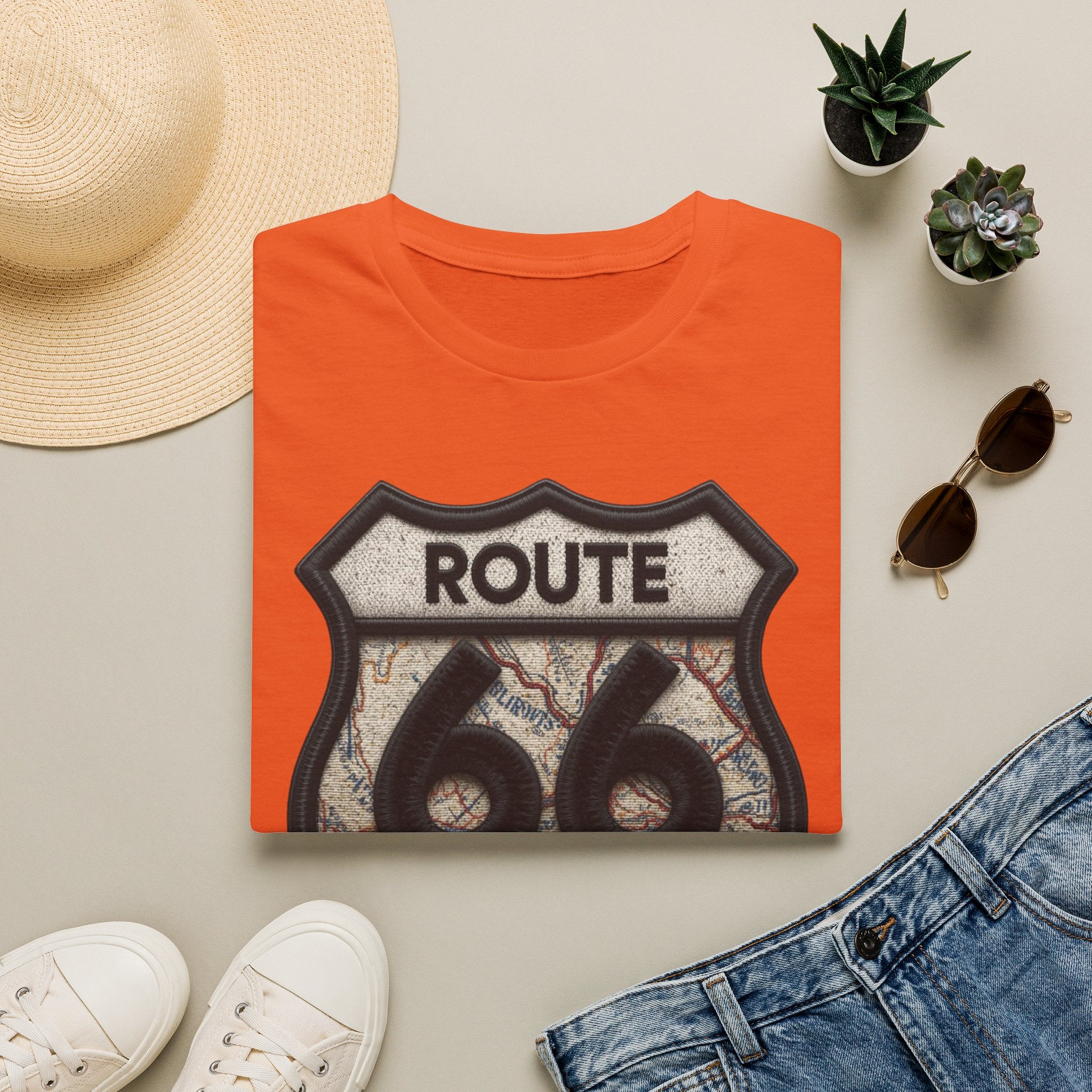 Route 66 Born to Roam T-Shirt | Vintage Highway Shield Tee