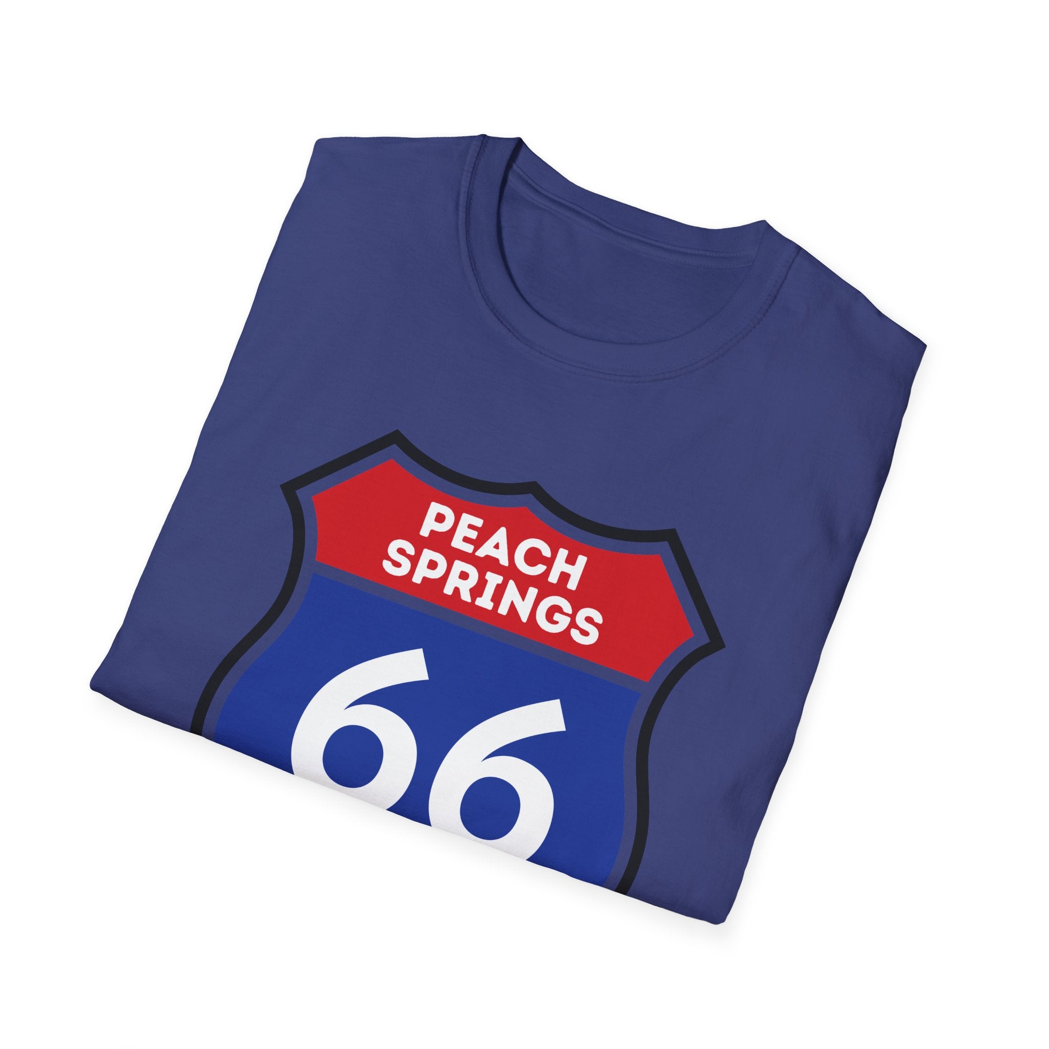 Peach Springs 66 Shield T-Shirt | Route 66 Road Sign Shirt