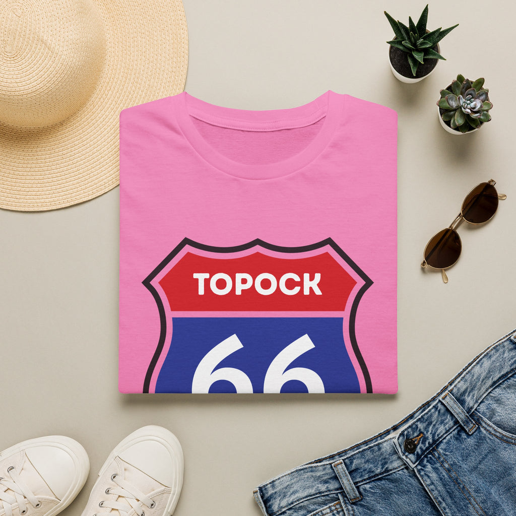 Topock 66 Shield Road Sign T-Shirt | Route 66 Arizona Travel Tee