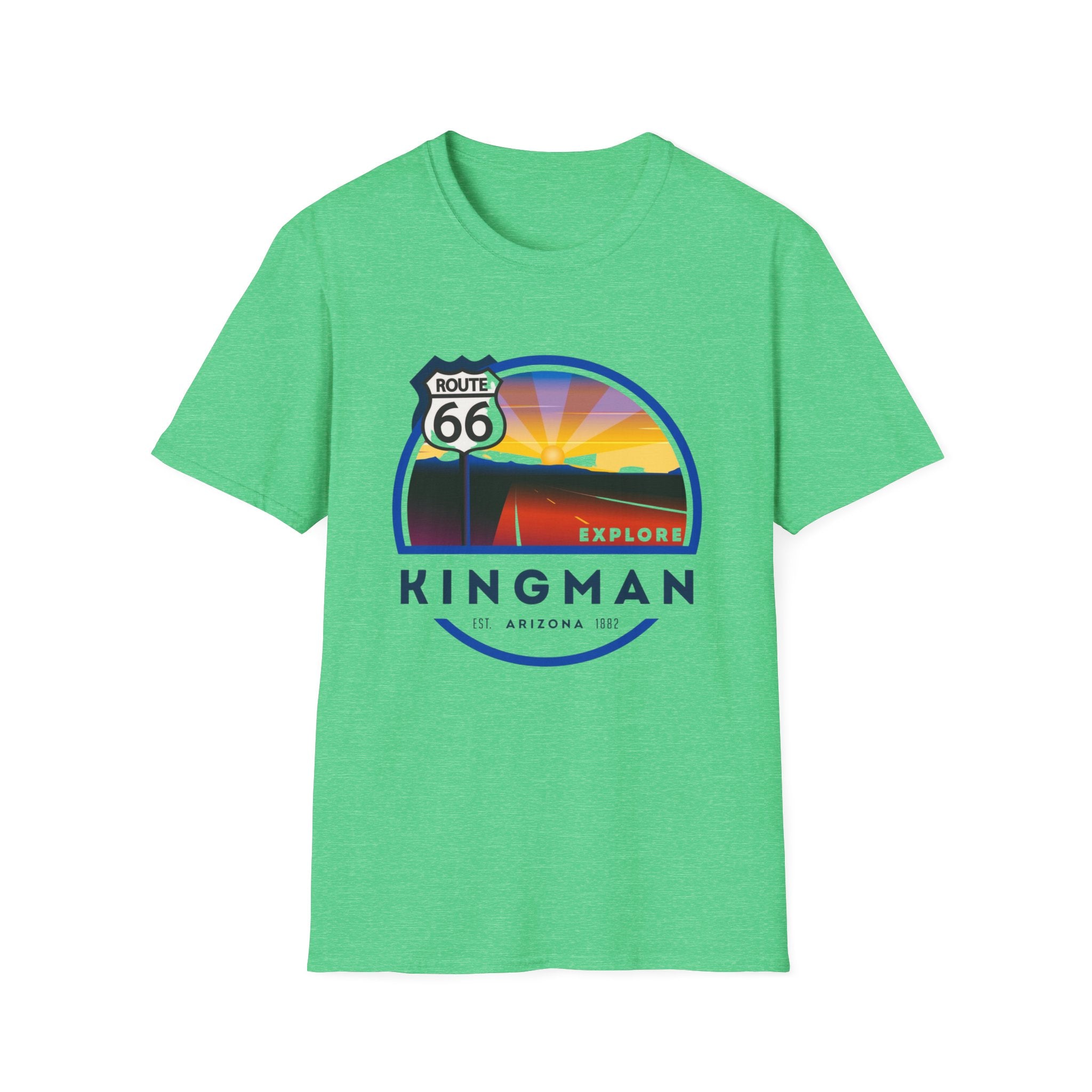 Route 66 City of Kingman Arizona Softstyle T-Shirt, Men Women Unisex Tee, Travel Souvenir Shirt, Vintage Road Trip Graphic Top, Retro