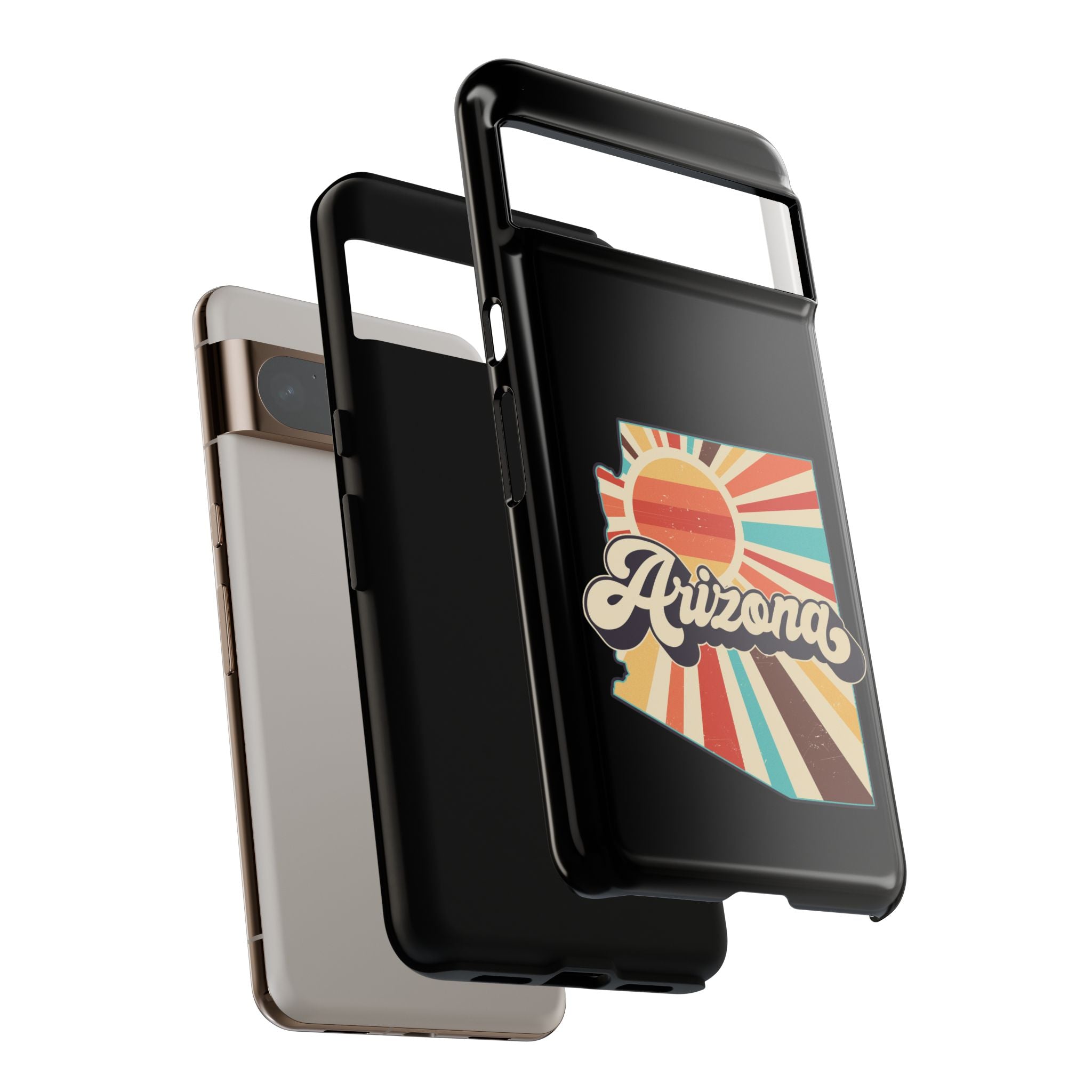 Arizona State Outline Retro Sunset Phone Case | AZ Tough Case
