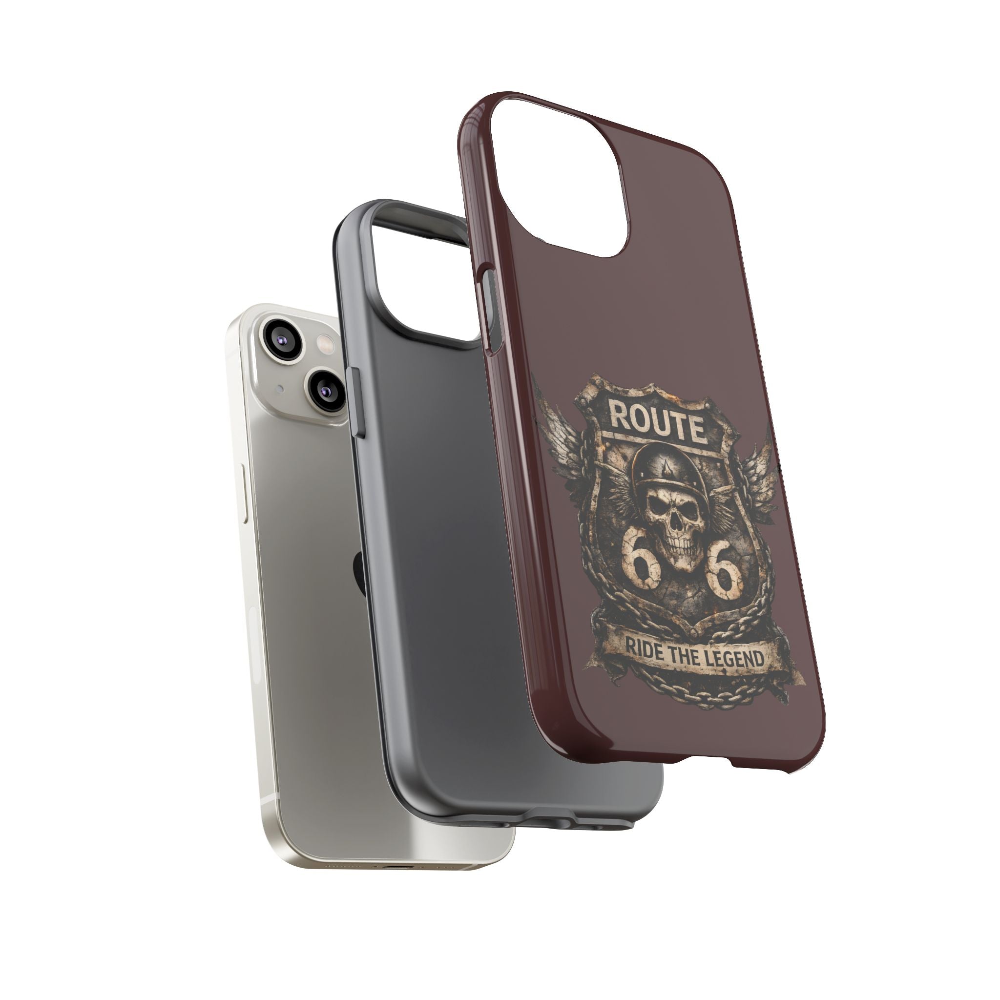 Route 66 Skull Helmet phone case | Motorcycle emblem, Ride the Legend