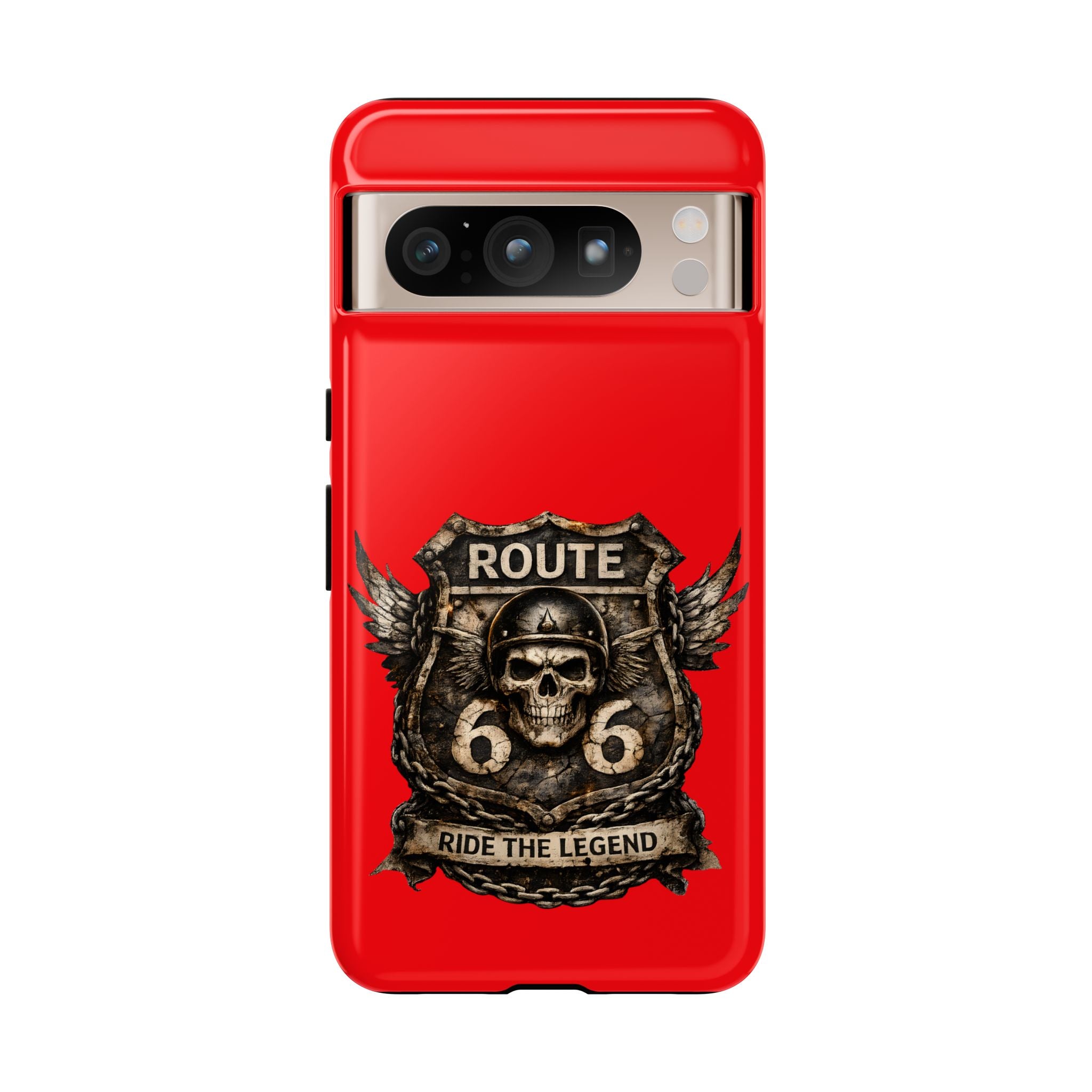 Route 66 Skull Helmet phone case | Motorcycle emblem, Ride the Legend