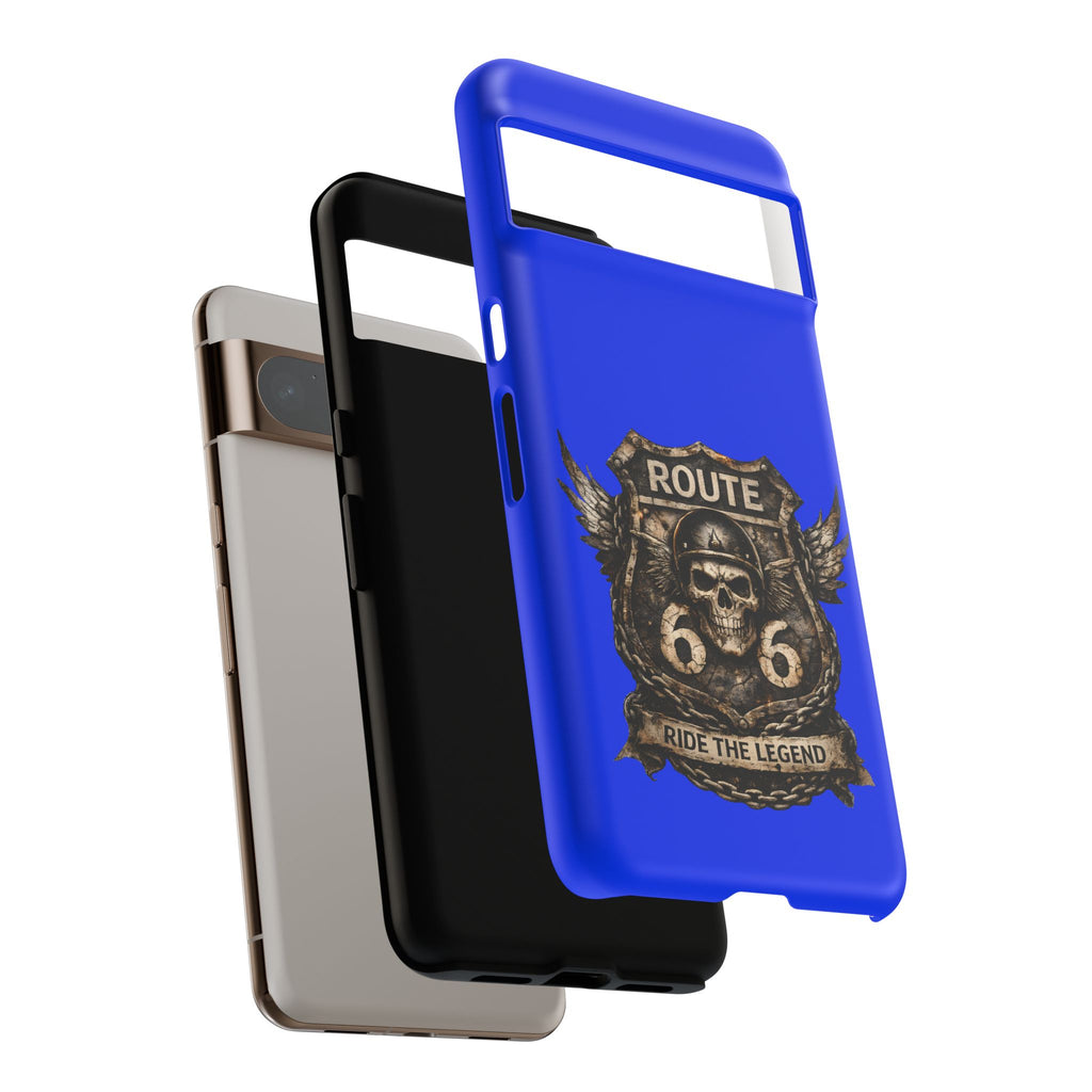 Route 66 Skull Helmet phone case | Motorcycle emblem, Ride the Legend