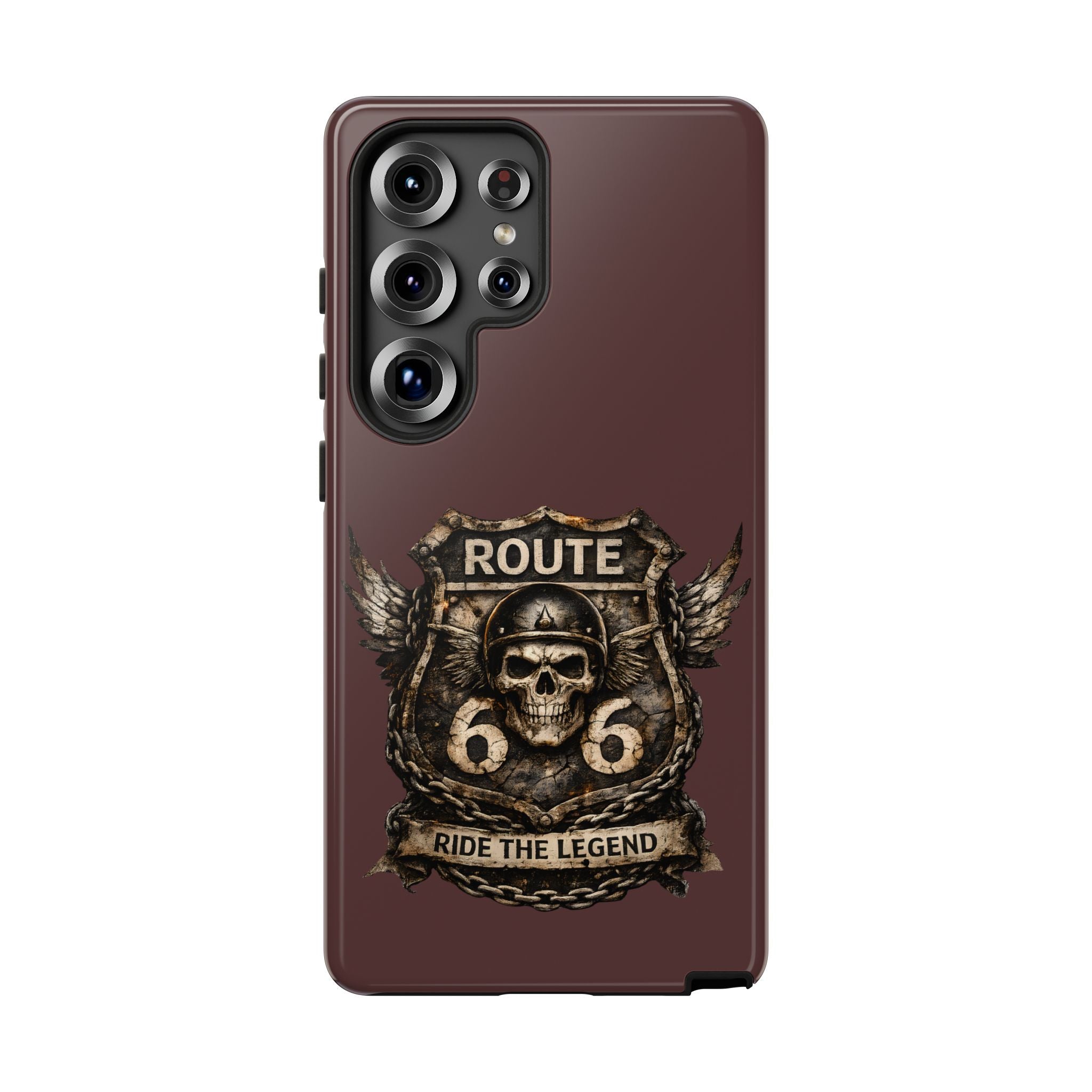 Route 66 Skull Helmet phone case | Motorcycle emblem, Ride the Legend