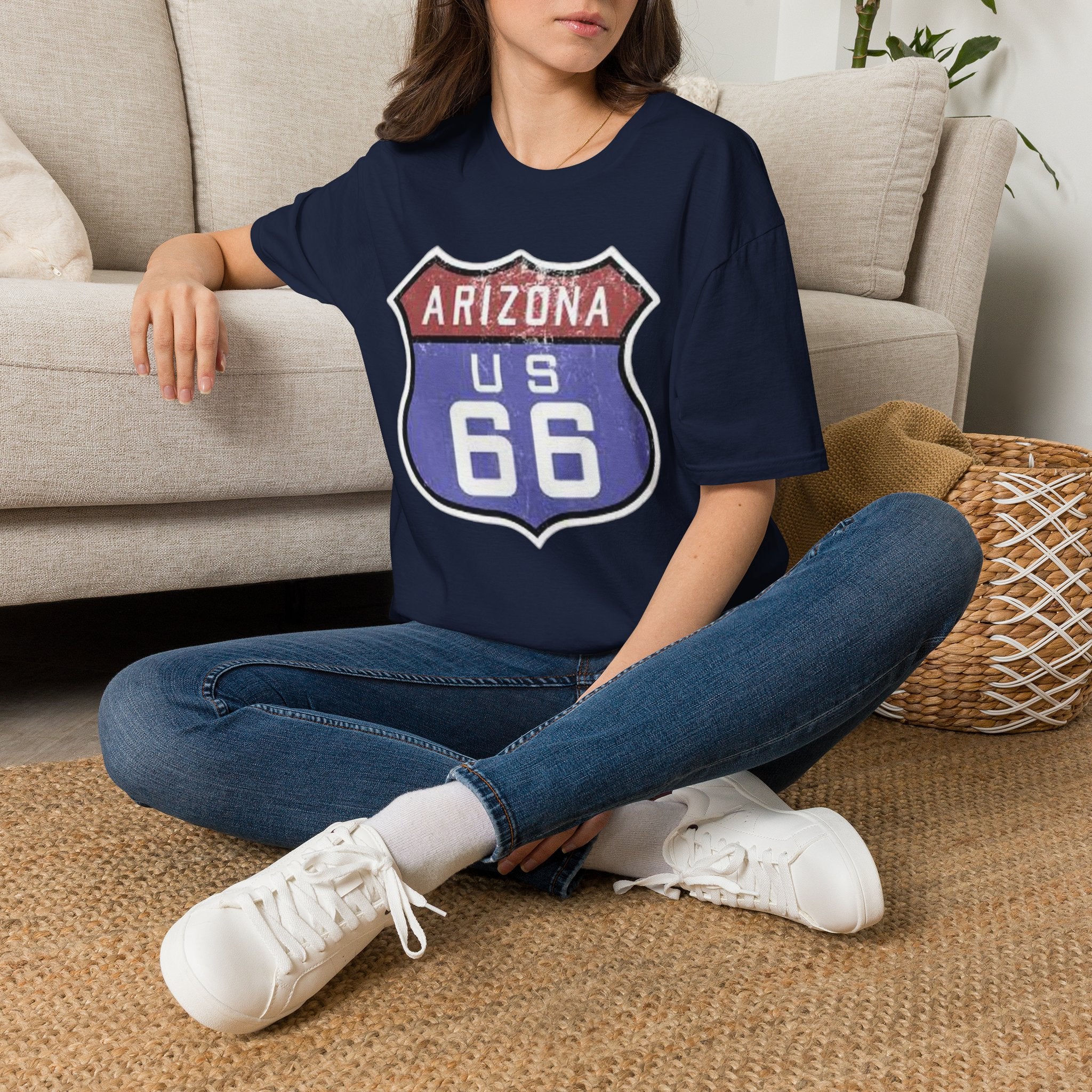 Arizona US 66 Shield T-Shirt | Route 66 Vintage Sign Tee