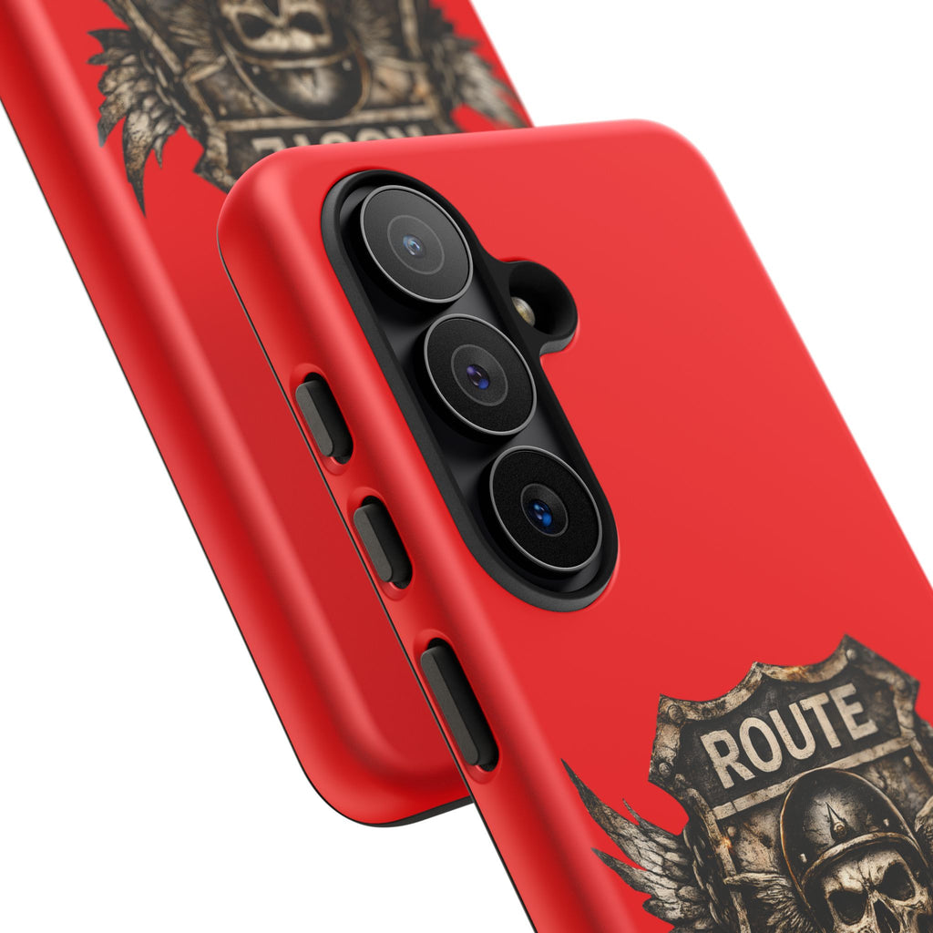 Route 66 Skull Helmet phone case | Motorcycle emblem, Ride the Legend