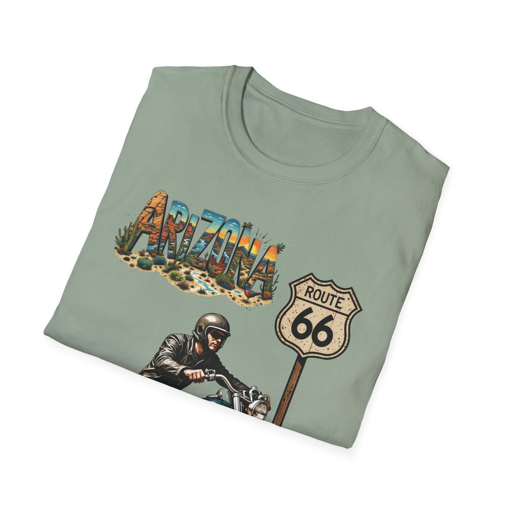 Arizona Route 66 Motorcycle T-Shirt | Biker Road Trip Tee