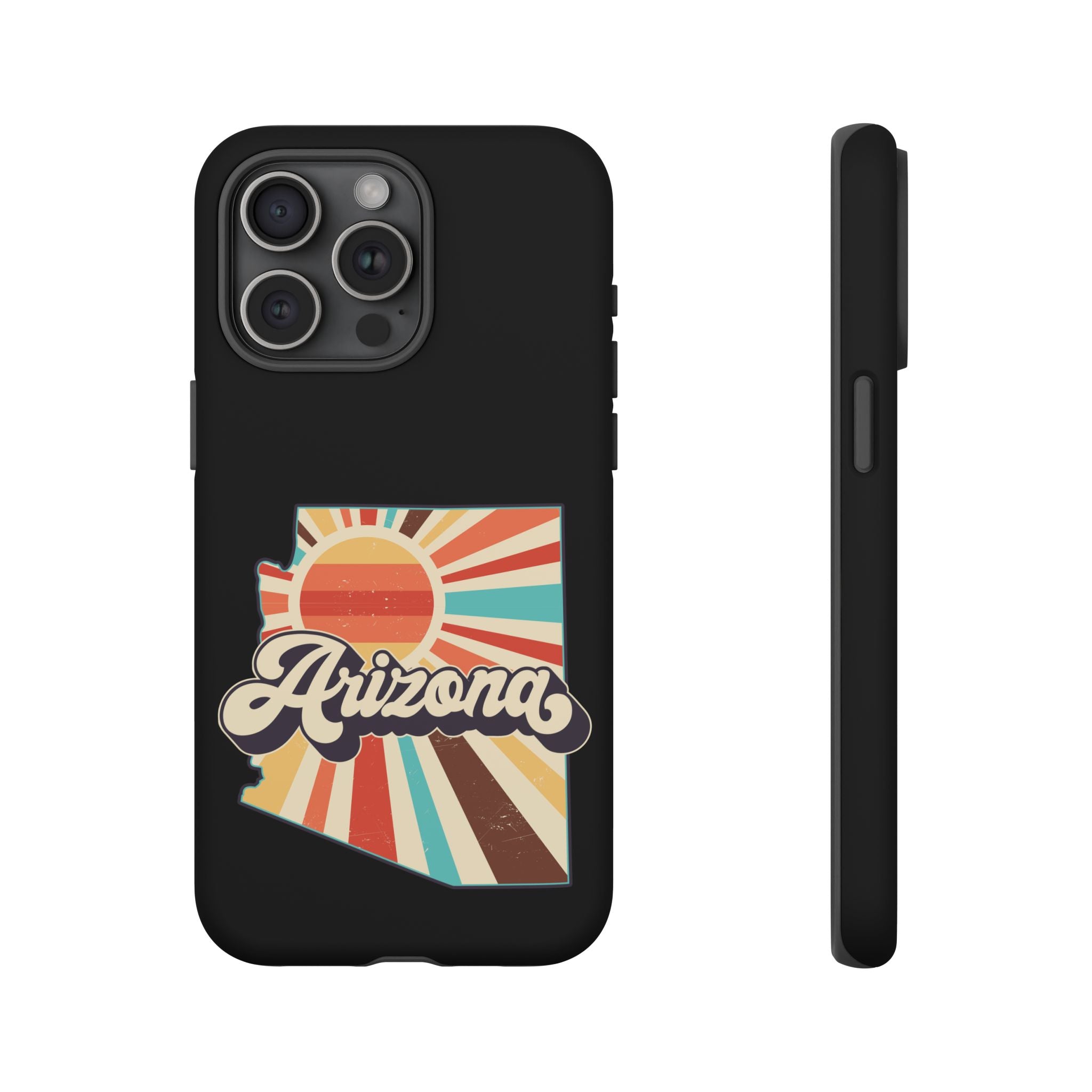 Arizona State Outline Retro Sunset Phone Case | AZ Tough Case