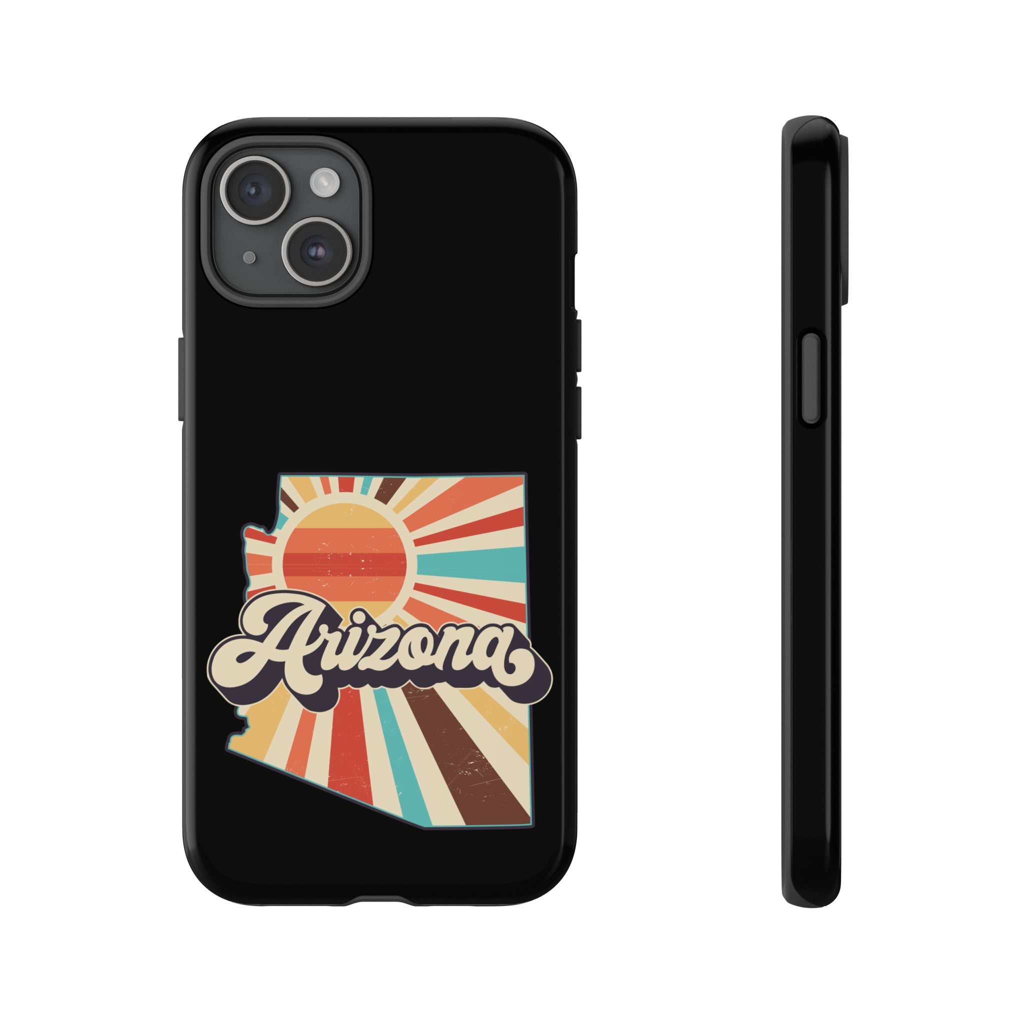 Arizona State Outline Retro Sunset Phone Case | AZ Tough Case