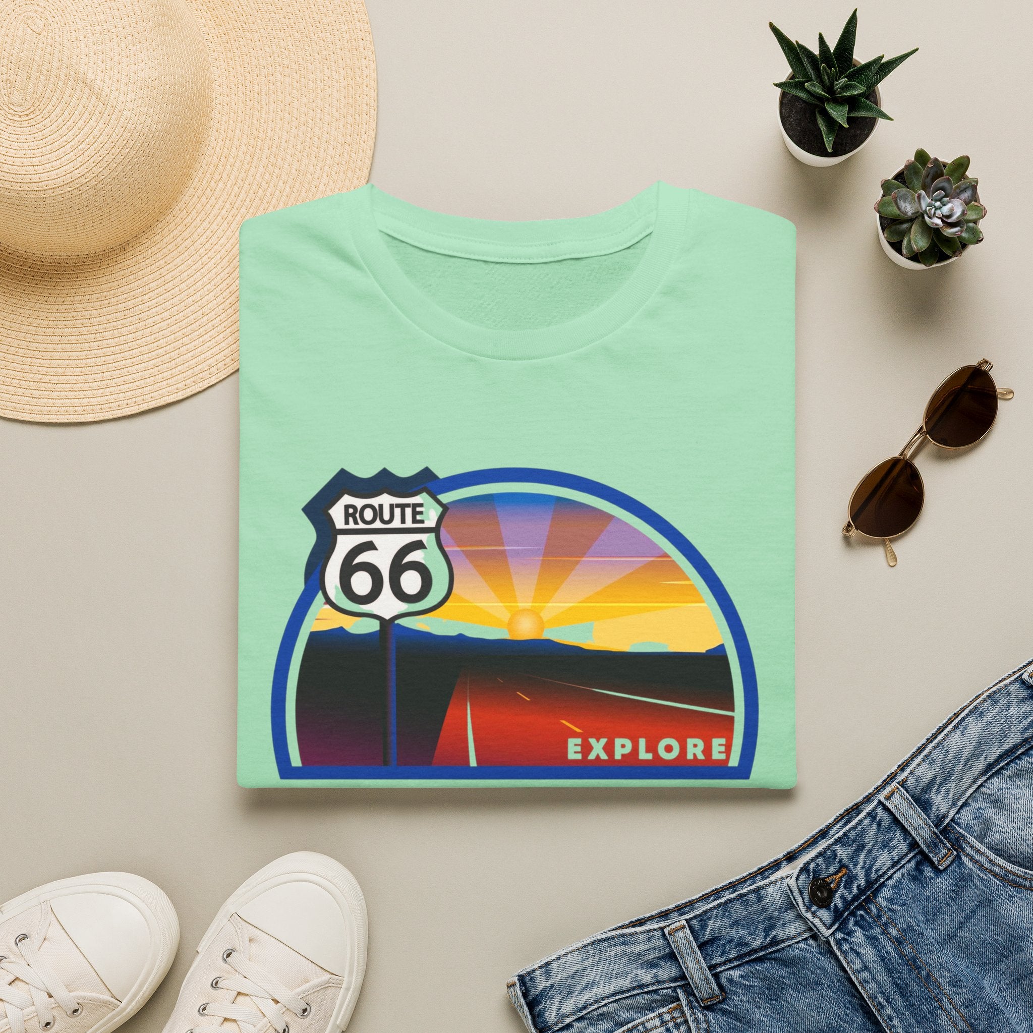 Route 66 Kingman Arizona T-Shirt — Vintage Sunset Explore Graphic Tee