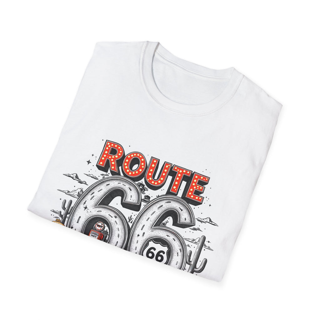 Route 66 Vintage Roadtrip T-Shirt | Classic Highway Car Signage