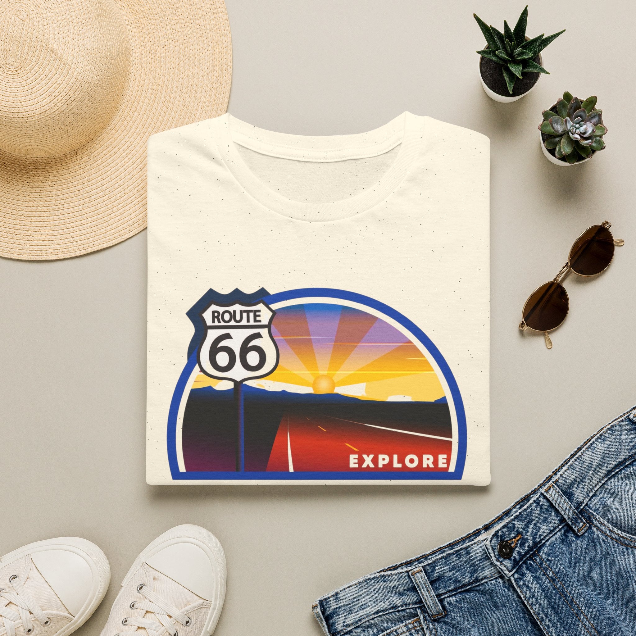 Route 66 Kingman Arizona T-Shirt — Vintage Sunset Explore Graphic Tee