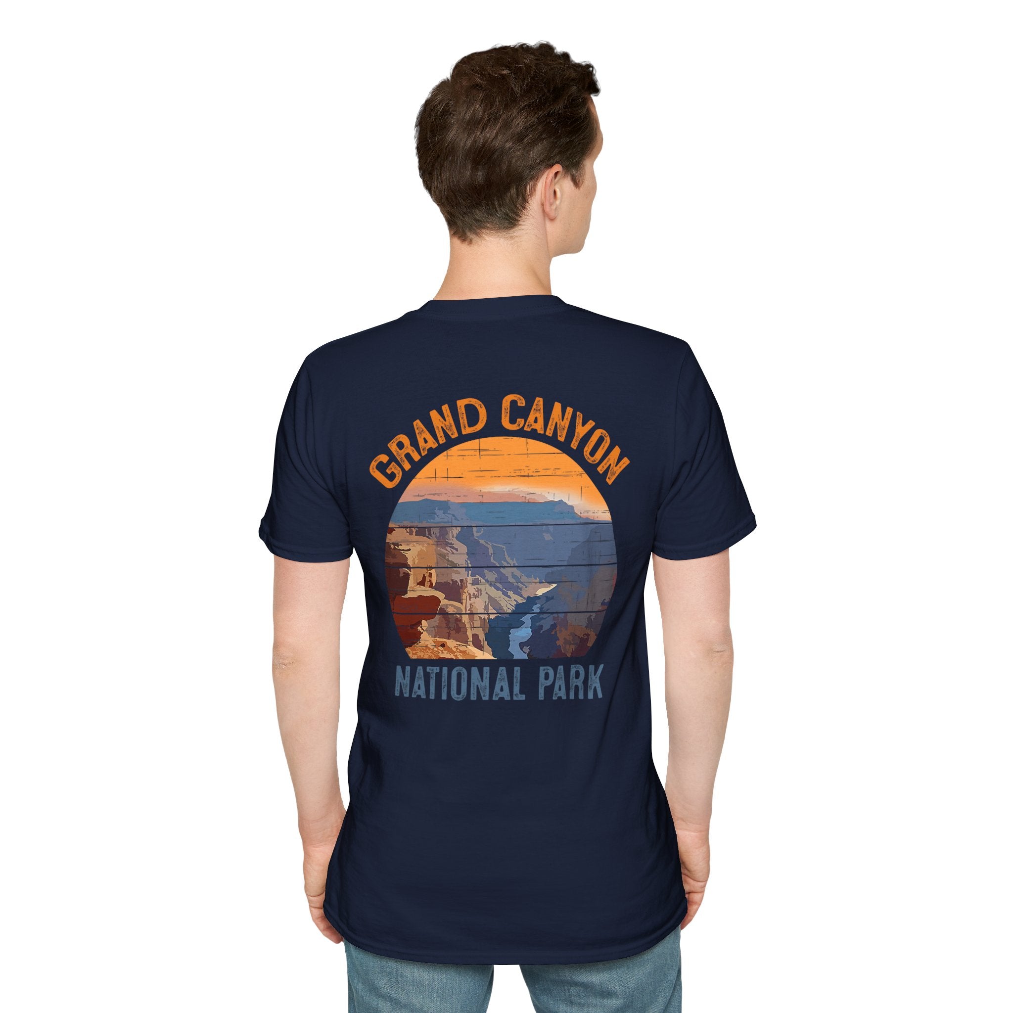 Grand Canyon Retro Sunset T-Shirt | Printed Front and Back National Park Landscape