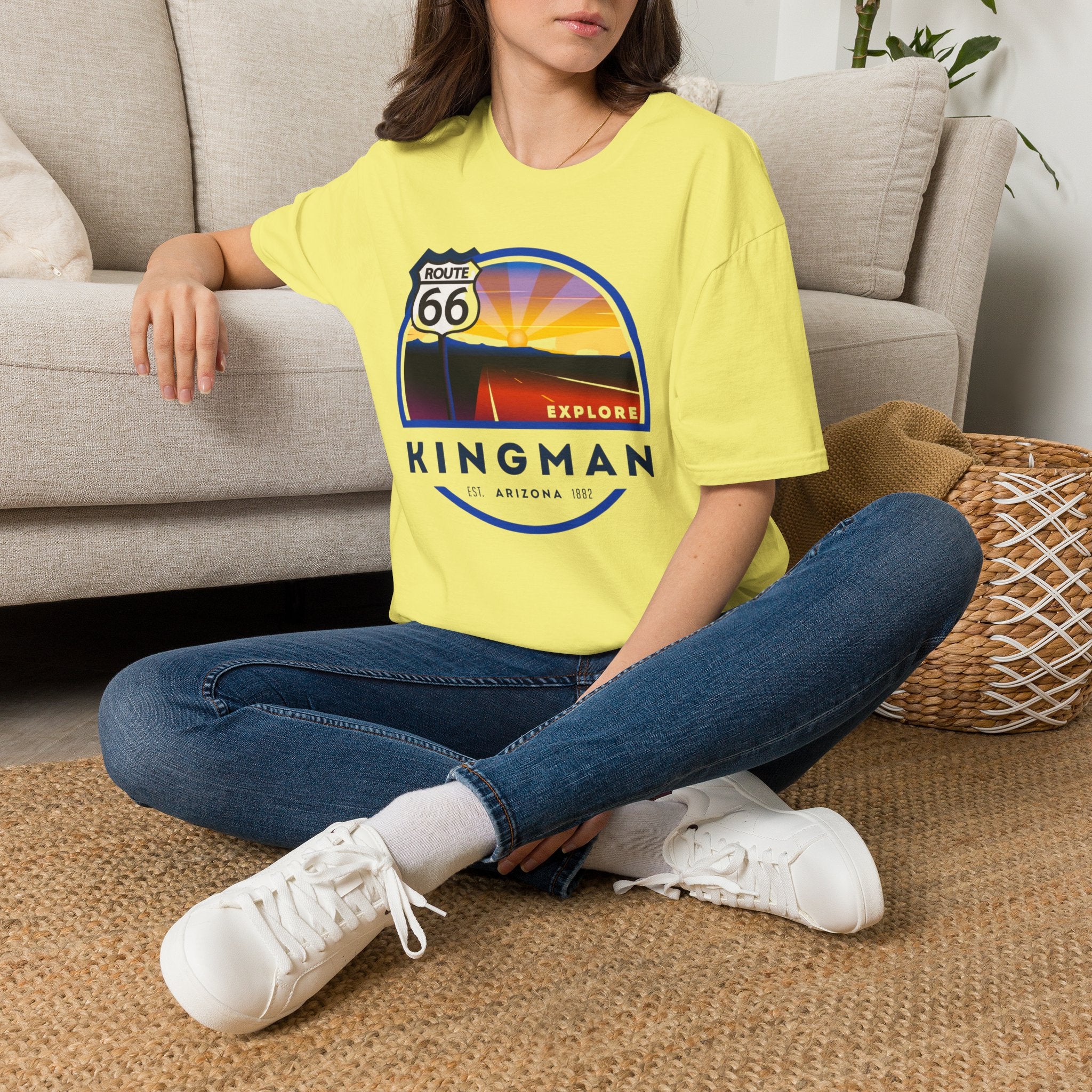 Route 66 Kingman Arizona T-Shirt — Vintage Sunset Explore Graphic Tee