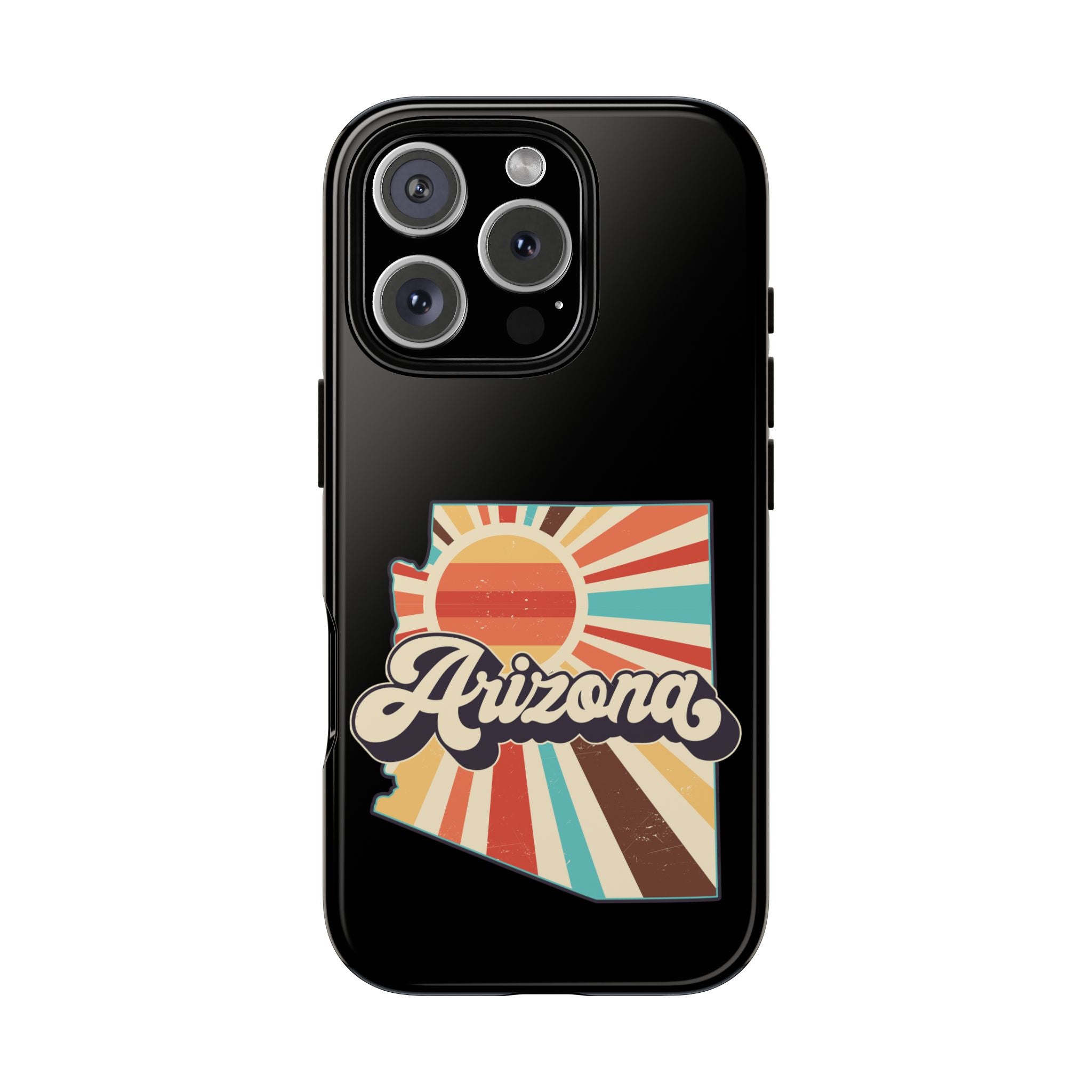 Arizona State Outline Retro Sunset Phone Case | AZ Tough Case