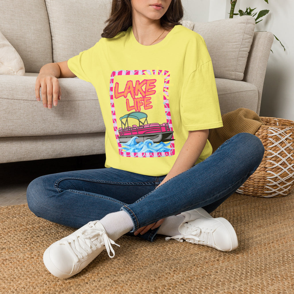 Lake Life Pontoon Boat T-Shirt | Summer Lake Vibes