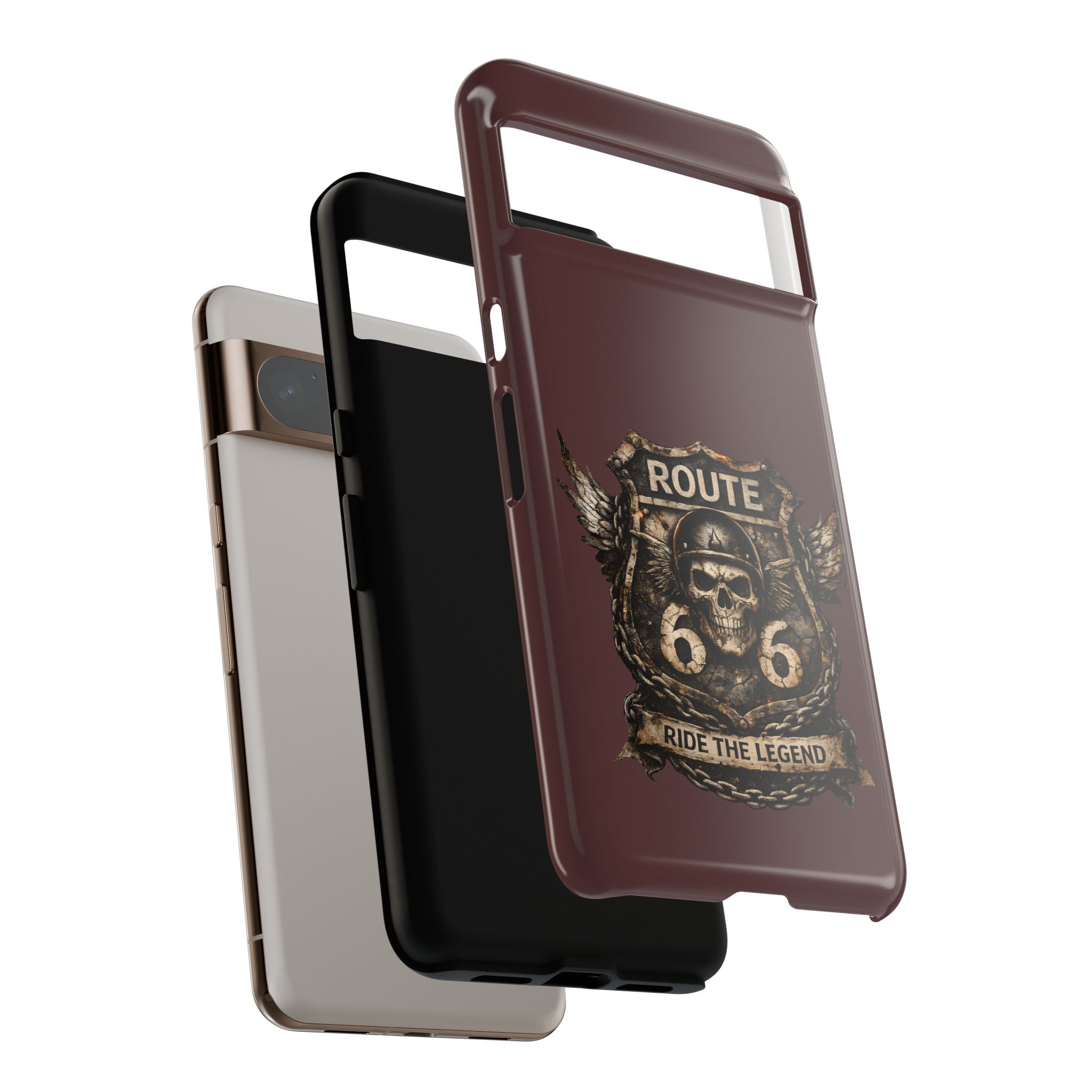Route 66 Skull Helmet phone case | Motorcycle emblem, Ride the Legend