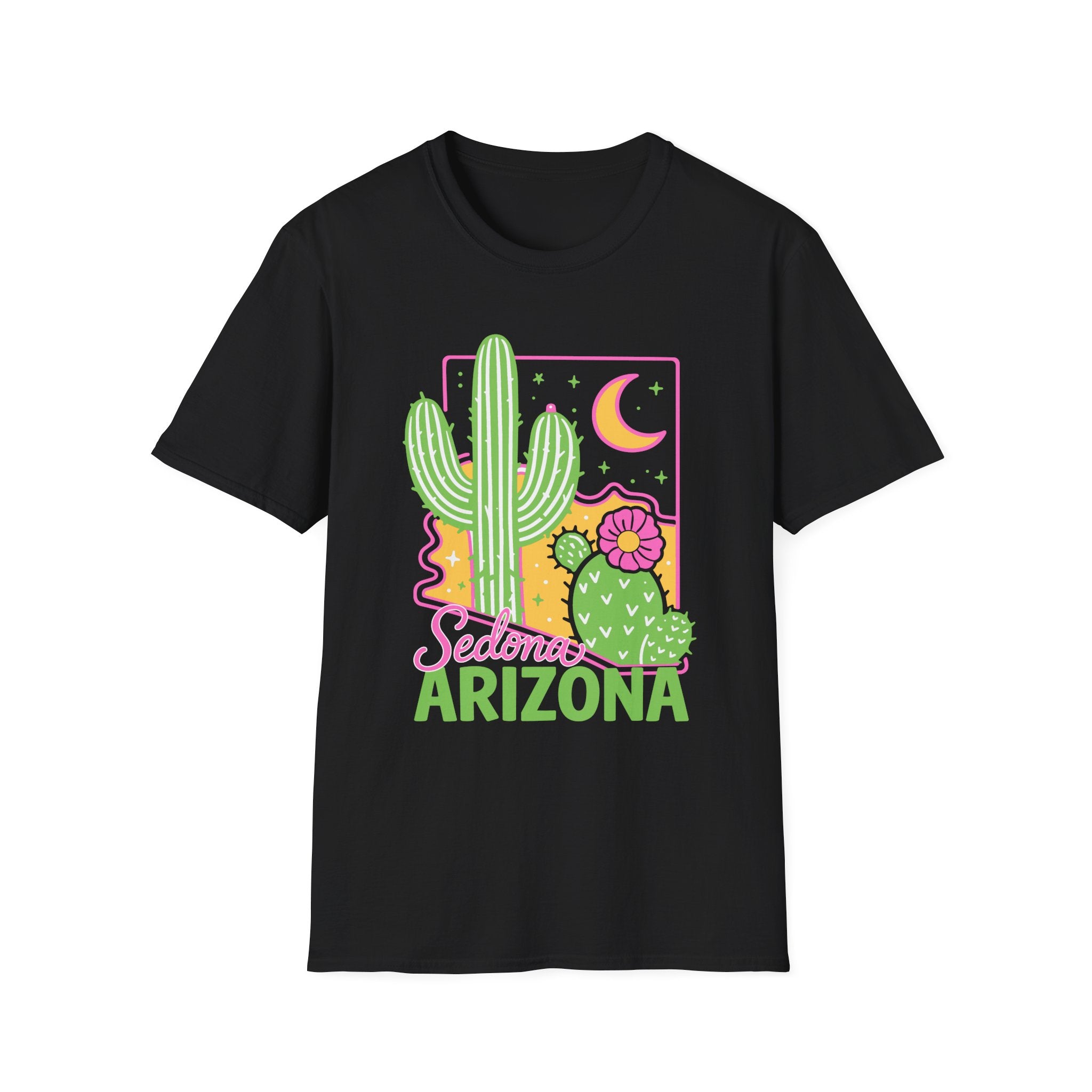 Sedona Arizona Cactus Graphic T-Shirt | Desert Floral Tee