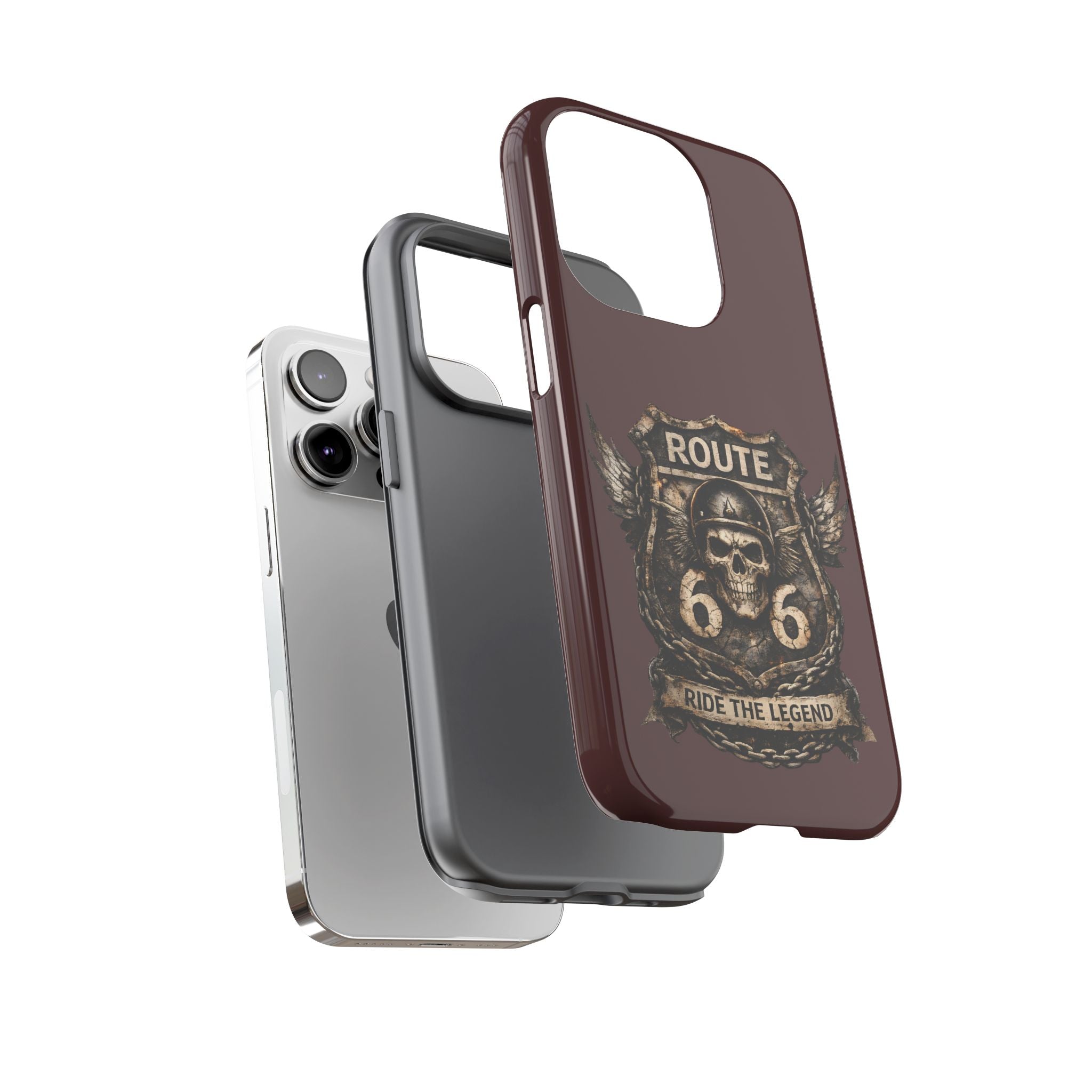 Route 66 Skull Helmet phone case | Motorcycle emblem, Ride the Legend