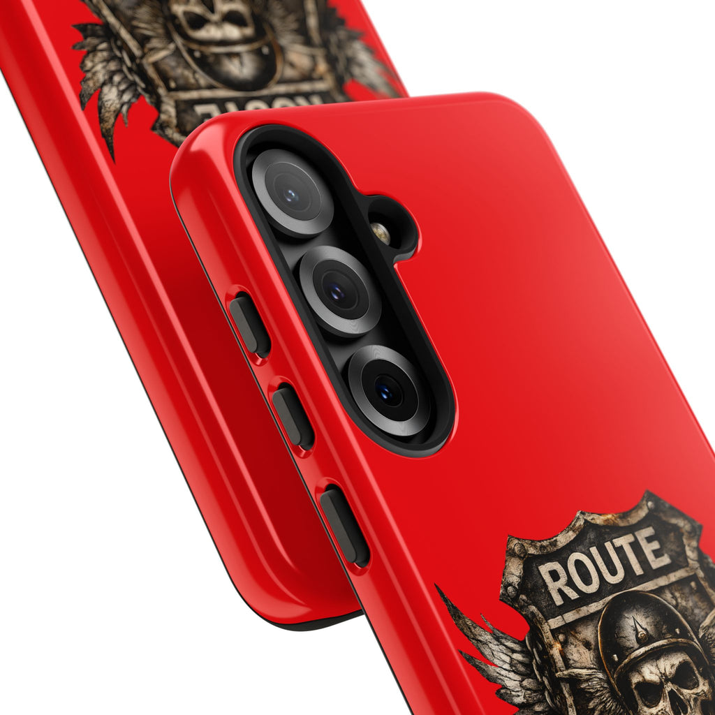 Route 66 Skull Helmet phone case | Motorcycle emblem, Ride the Legend