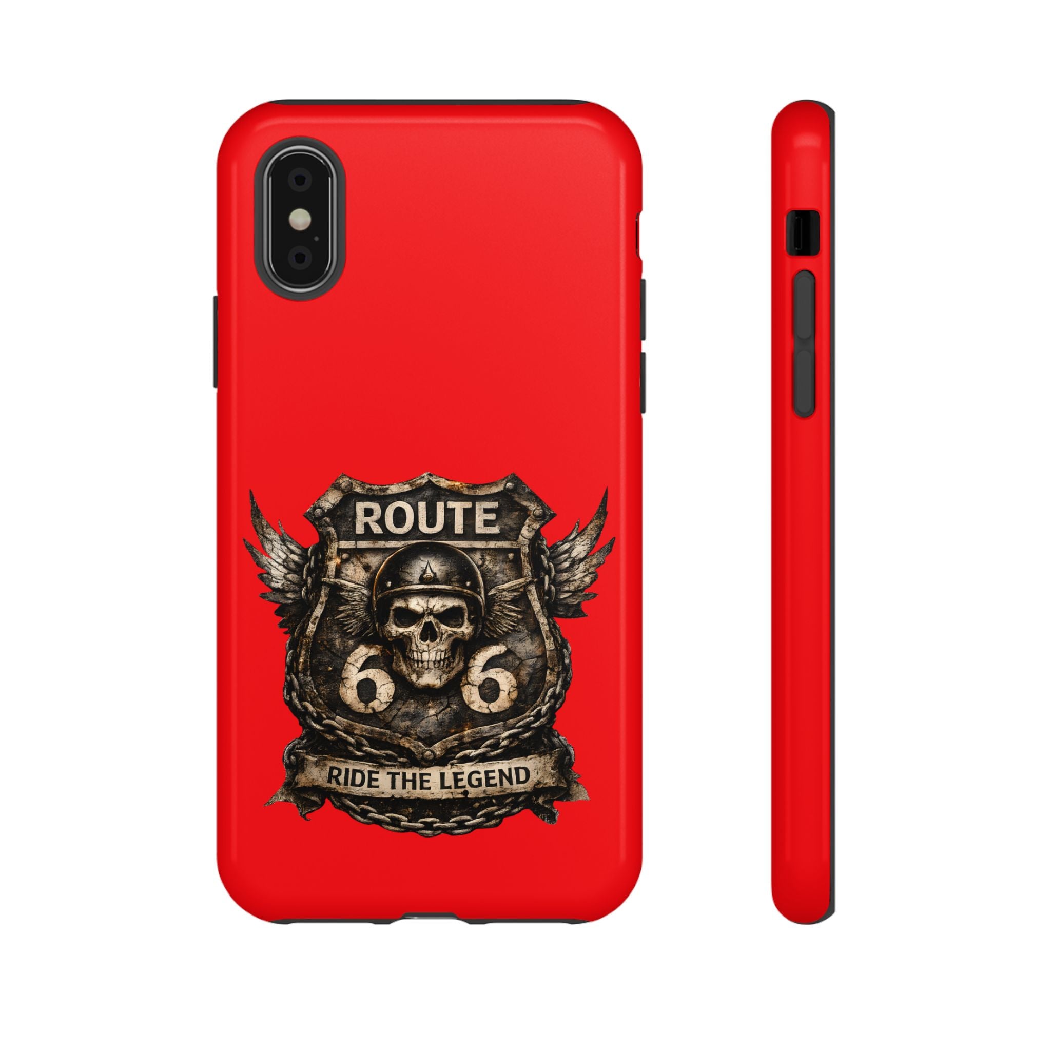 Route 66 Skull Helmet phone case | Motorcycle emblem, Ride the Legend