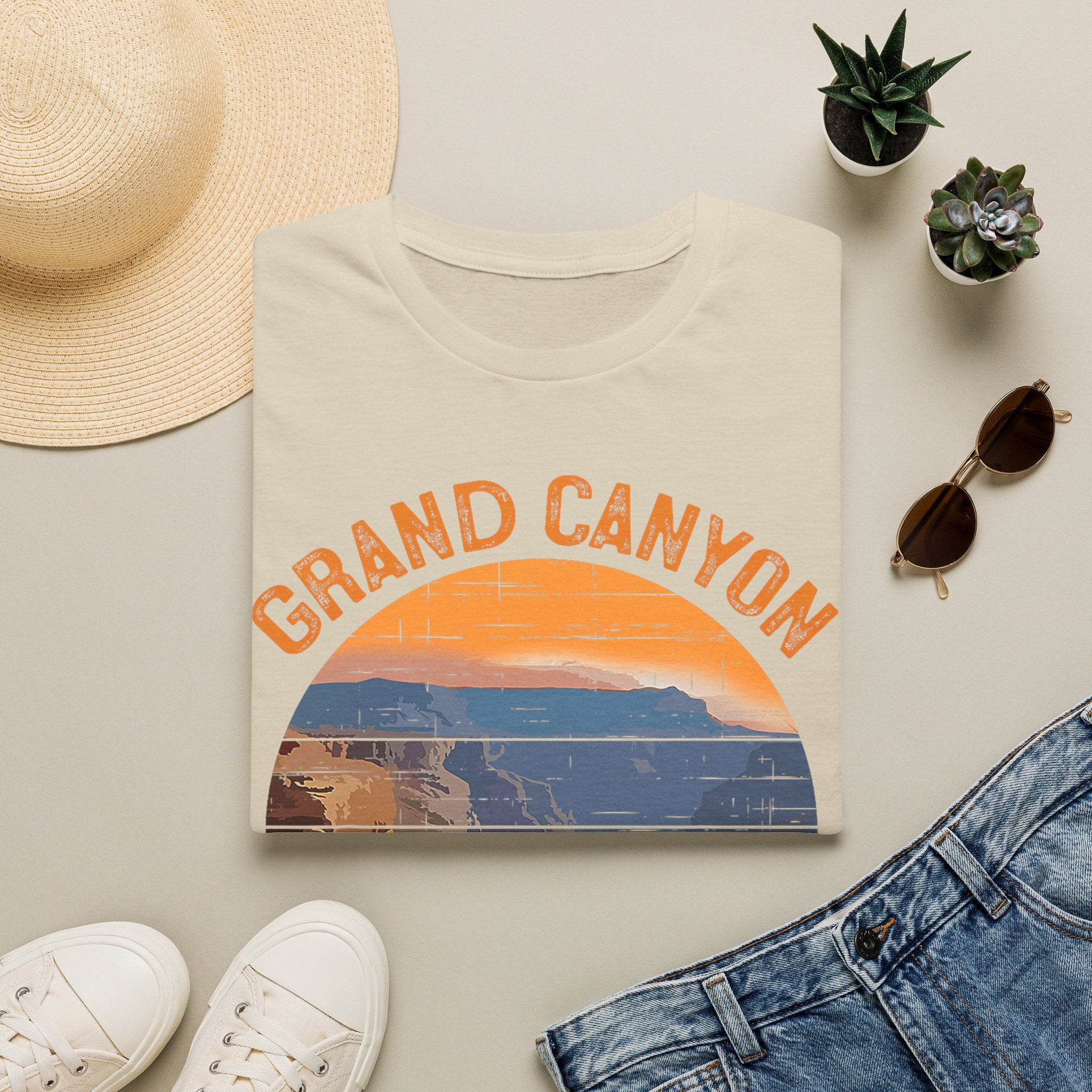Grand Canyon National Park T-Shirt | Vintage Sunset Landscape