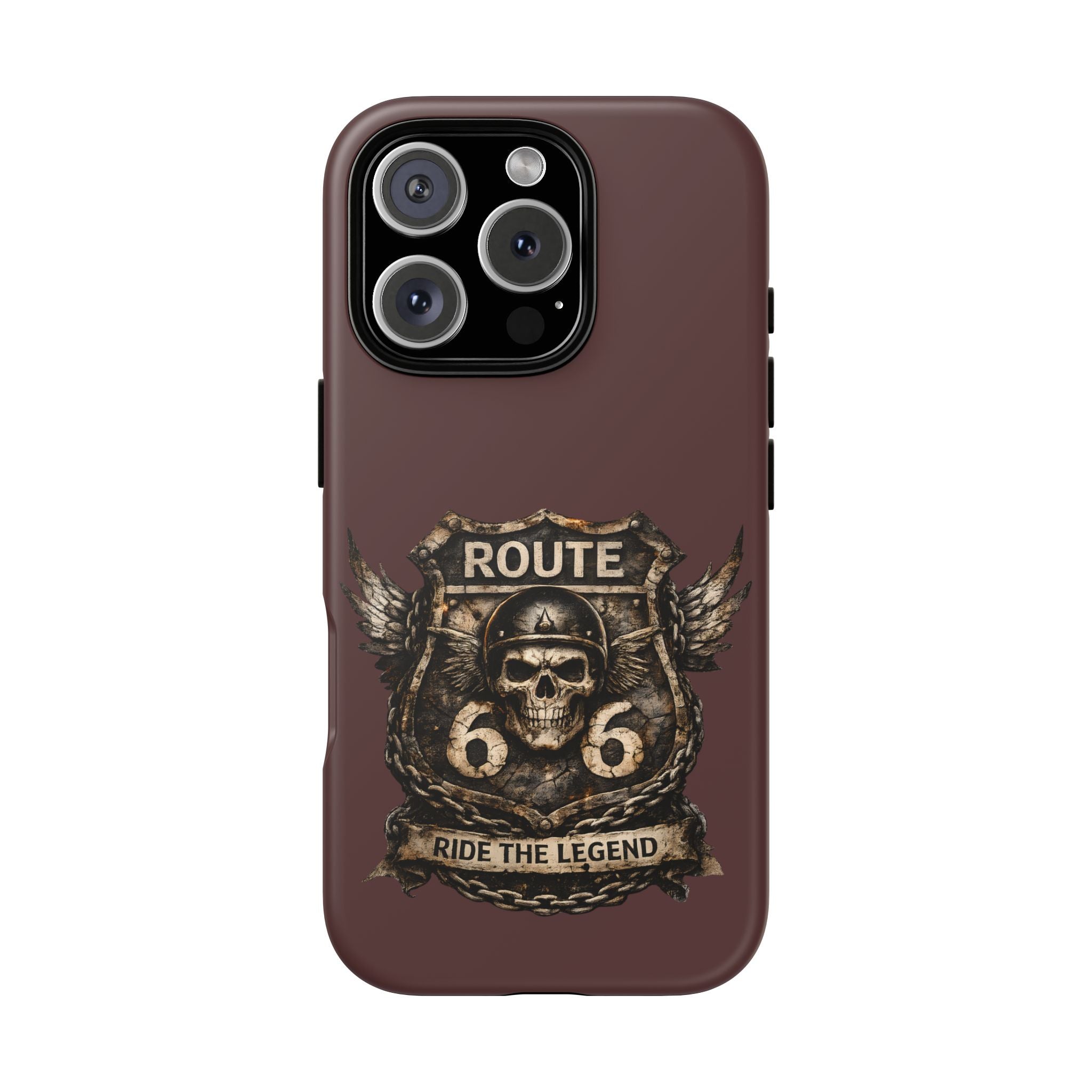 Route 66 Skull Helmet phone case | Motorcycle emblem, Ride the Legend