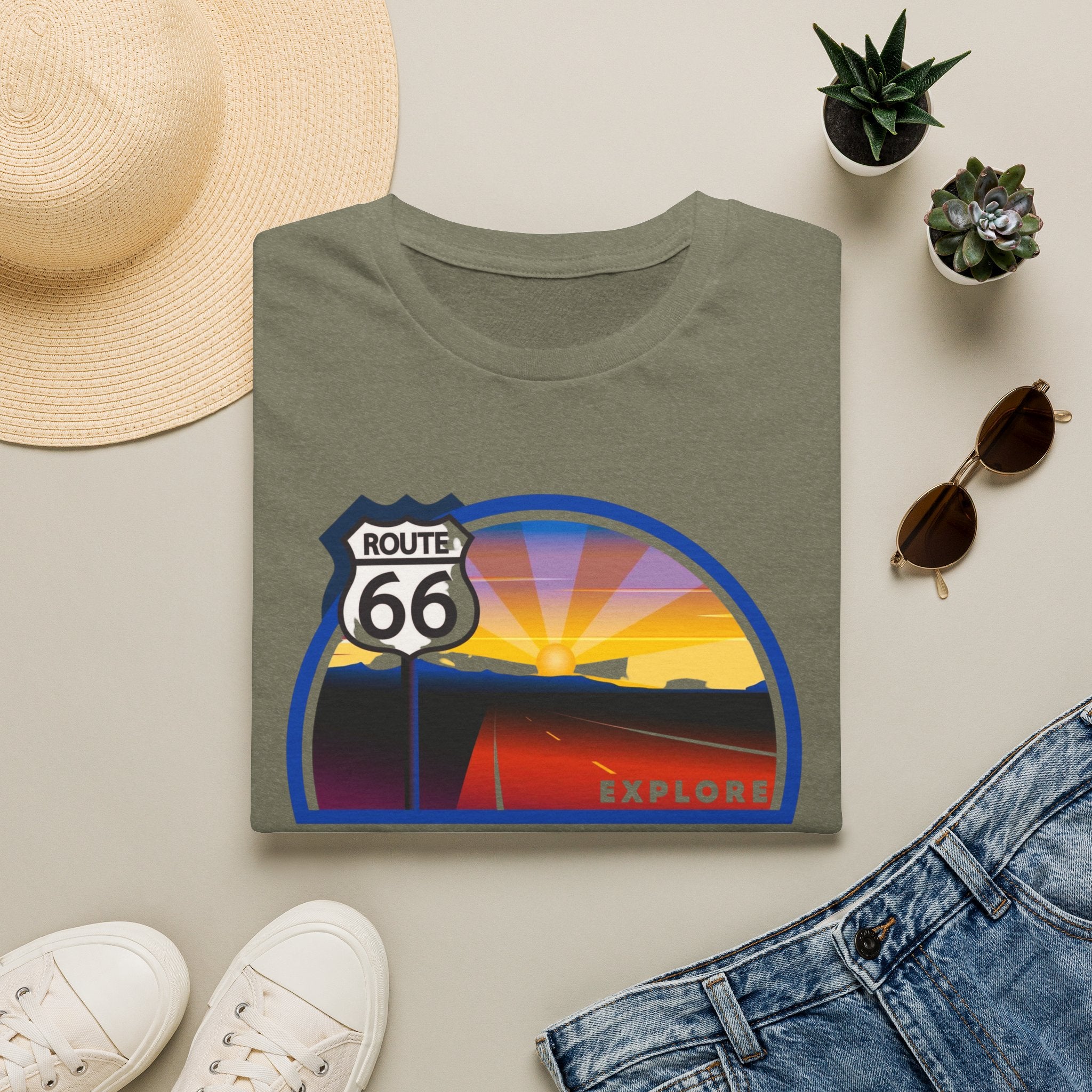 Route 66 Kingman Arizona T-Shirt — Vintage Sunset Explore Graphic Tee