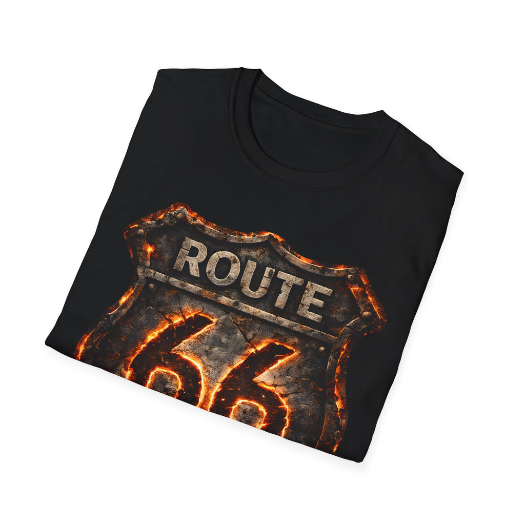 Vintage Route 66 Shield T-Shirt | Retro Road Trip Sign
