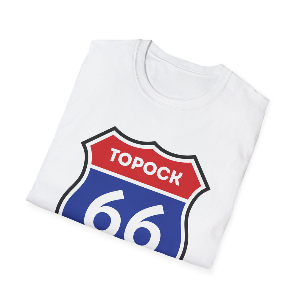 Topock 66 Shield Road Sign T-Shirt | Route 66 Arizona Travel Tee