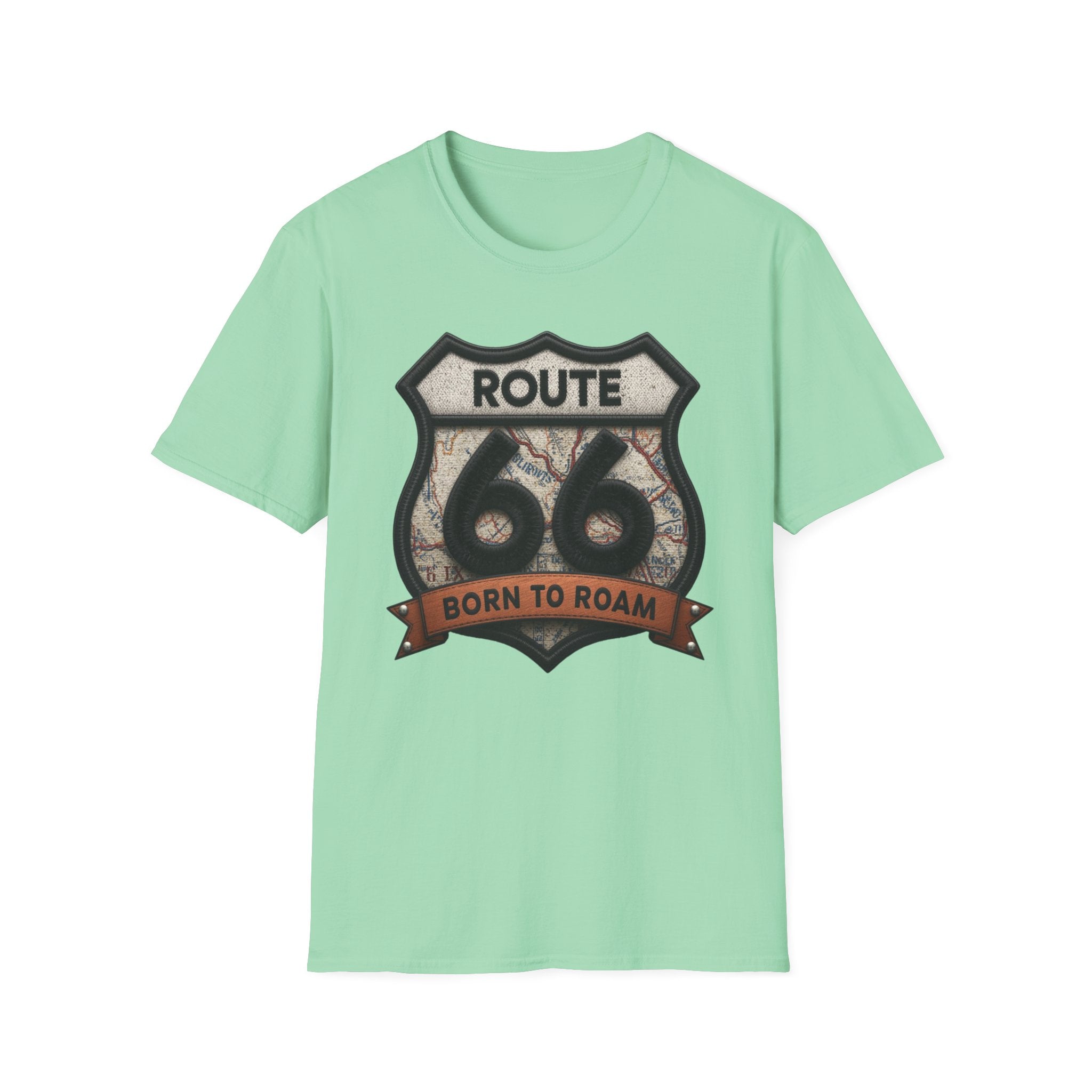 Route 66 Born to Roam T-Shirt | Vintage Highway Shield Tee