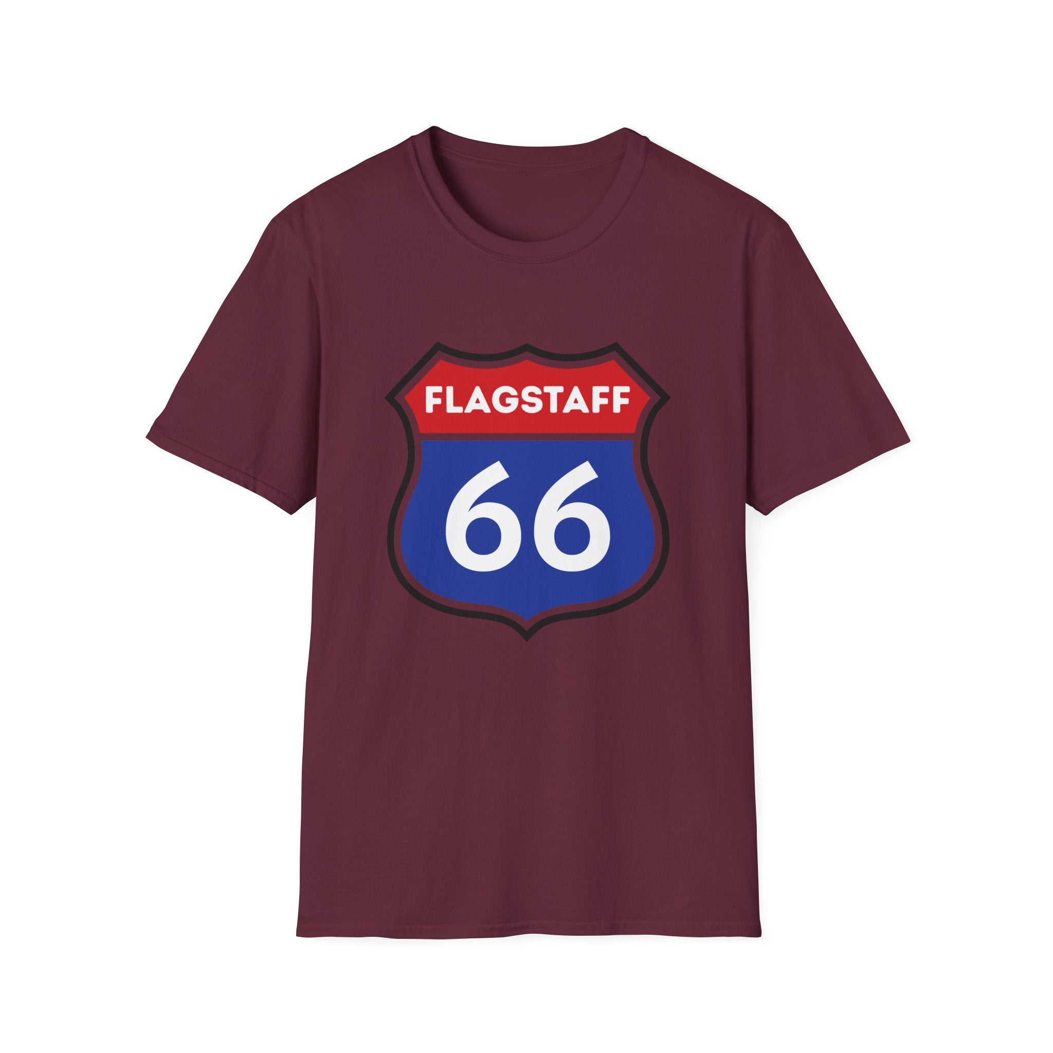 Flagstaff Route 66 Shield T-Shirt | Vintage Highway Sign Tee
