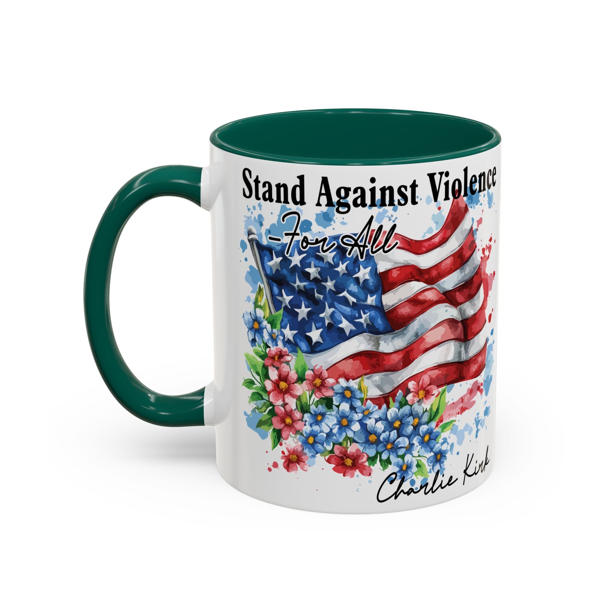 Charlie Kirk Patriotic Coffee Mugs for Inspiration, Stand Against Violence, Colorful Mugs, Gift for Activists, Tea Lovers, 4th of July