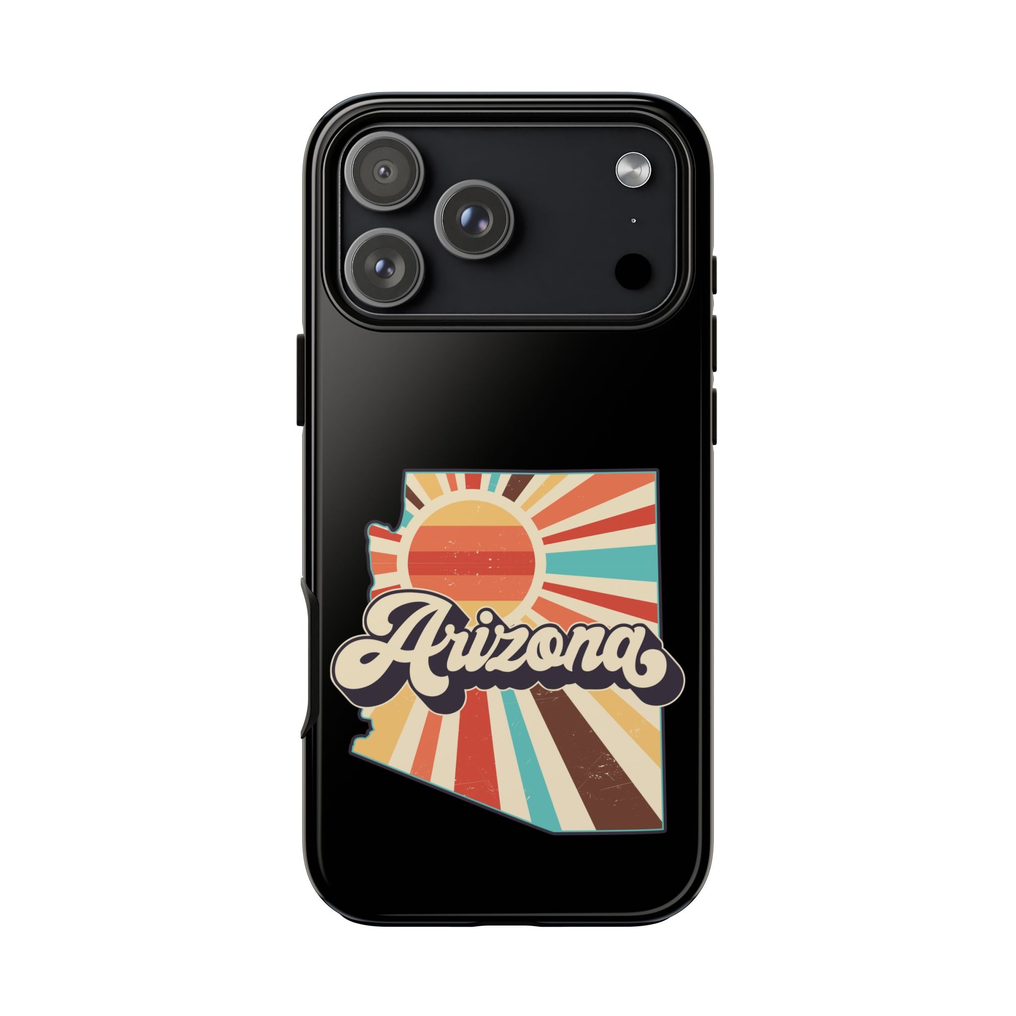 Arizona State Outline Retro Sunset Phone Case | AZ Tough Case